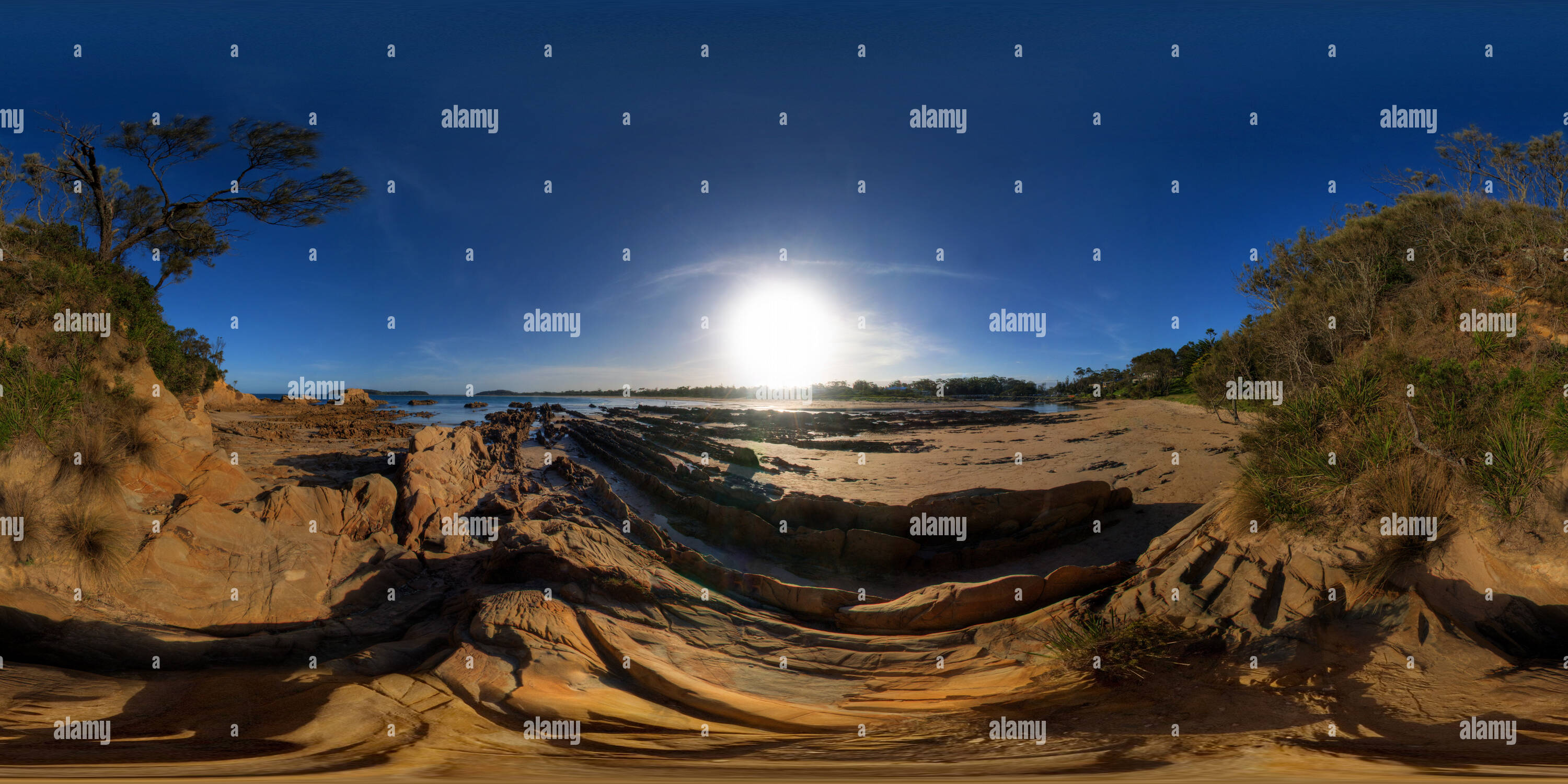 360° view of Mossy Point Beach New South Wales Australia Alamy
