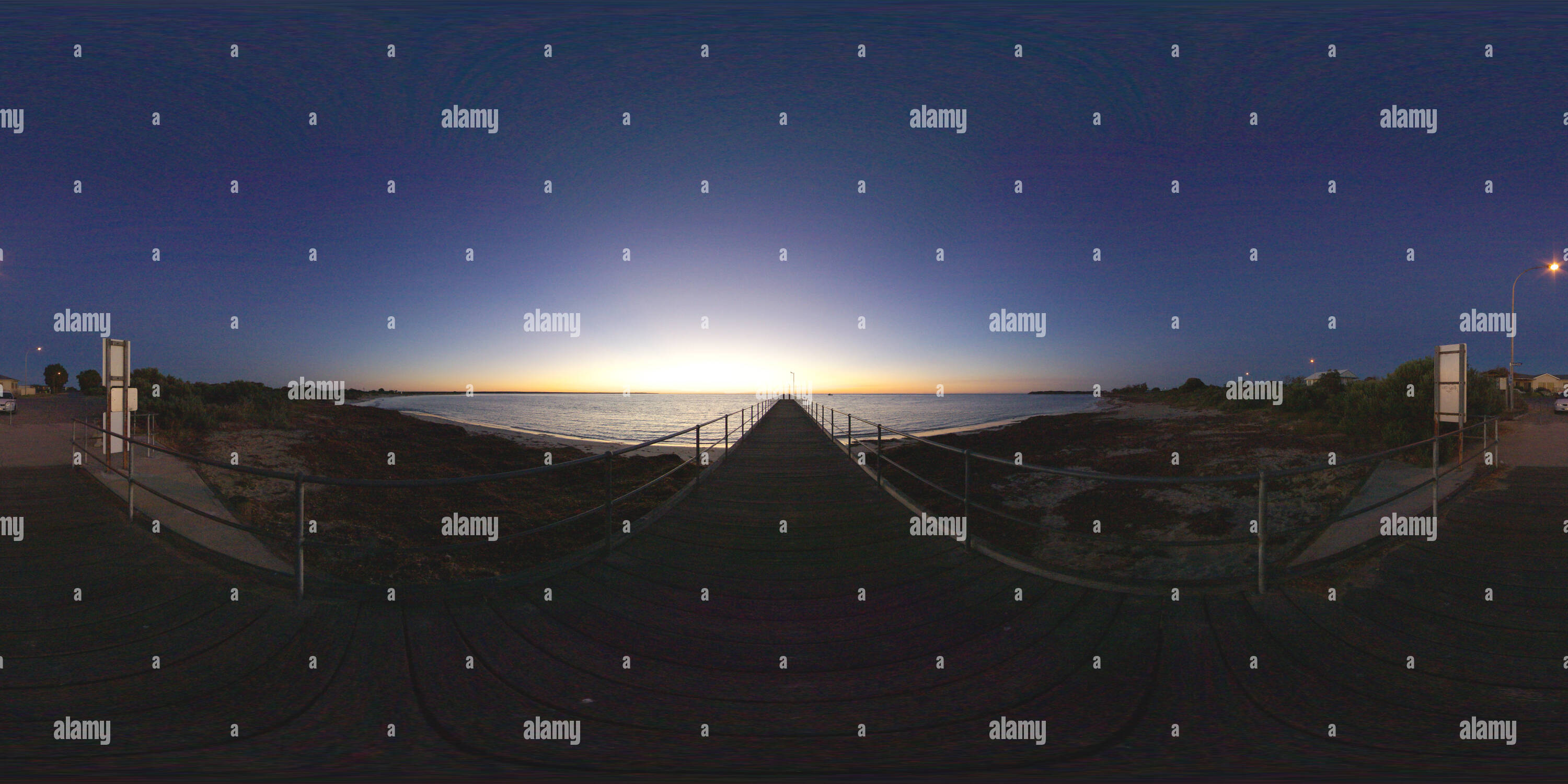 360° view of Marion Bay Jetty at sunrise Alamy