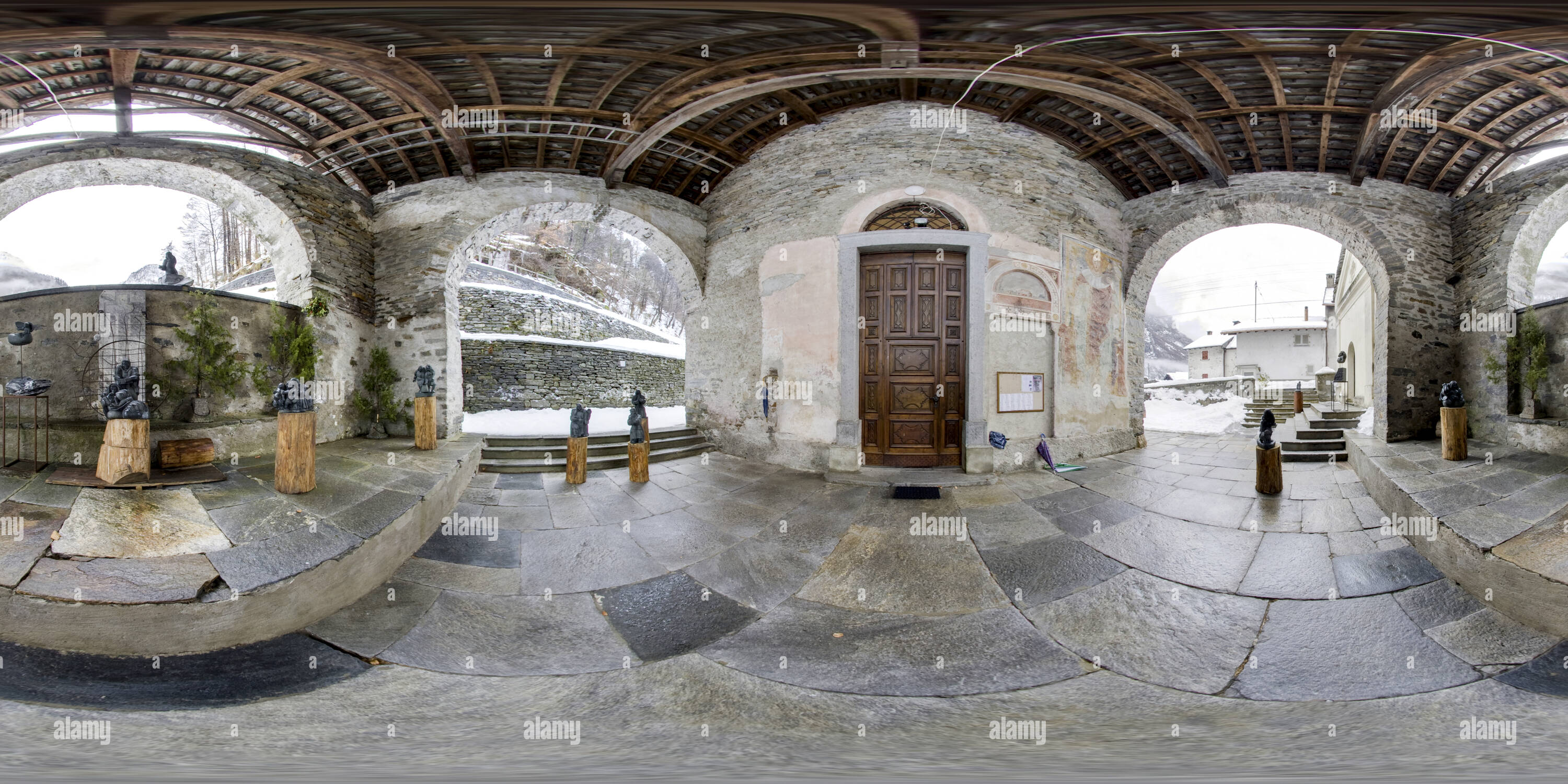 360 degree panoramic view of Presepe A Brione