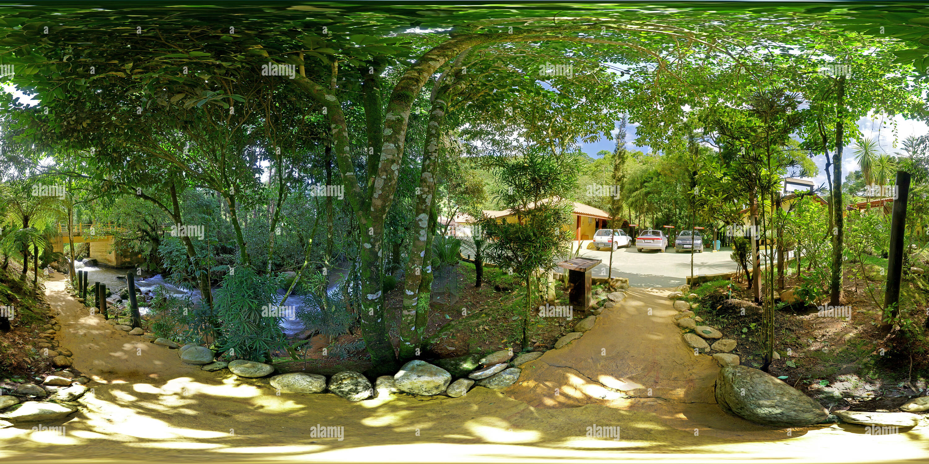 360 degree panoramic view of Jardim Entrada da Pousada Encontro das Águas