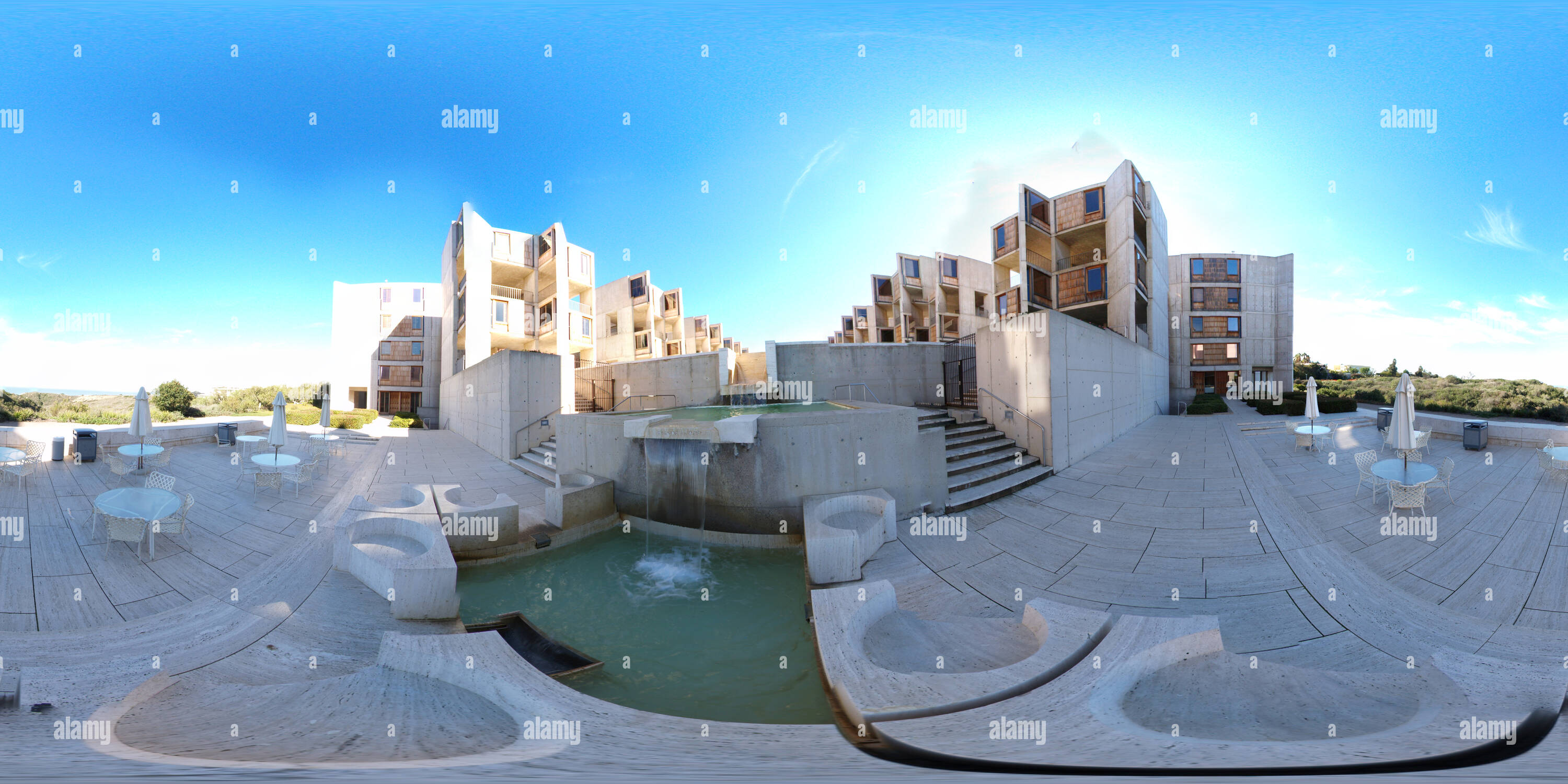 360 degree panoramic view of Salk Institute for Biological Studies, at UCSD