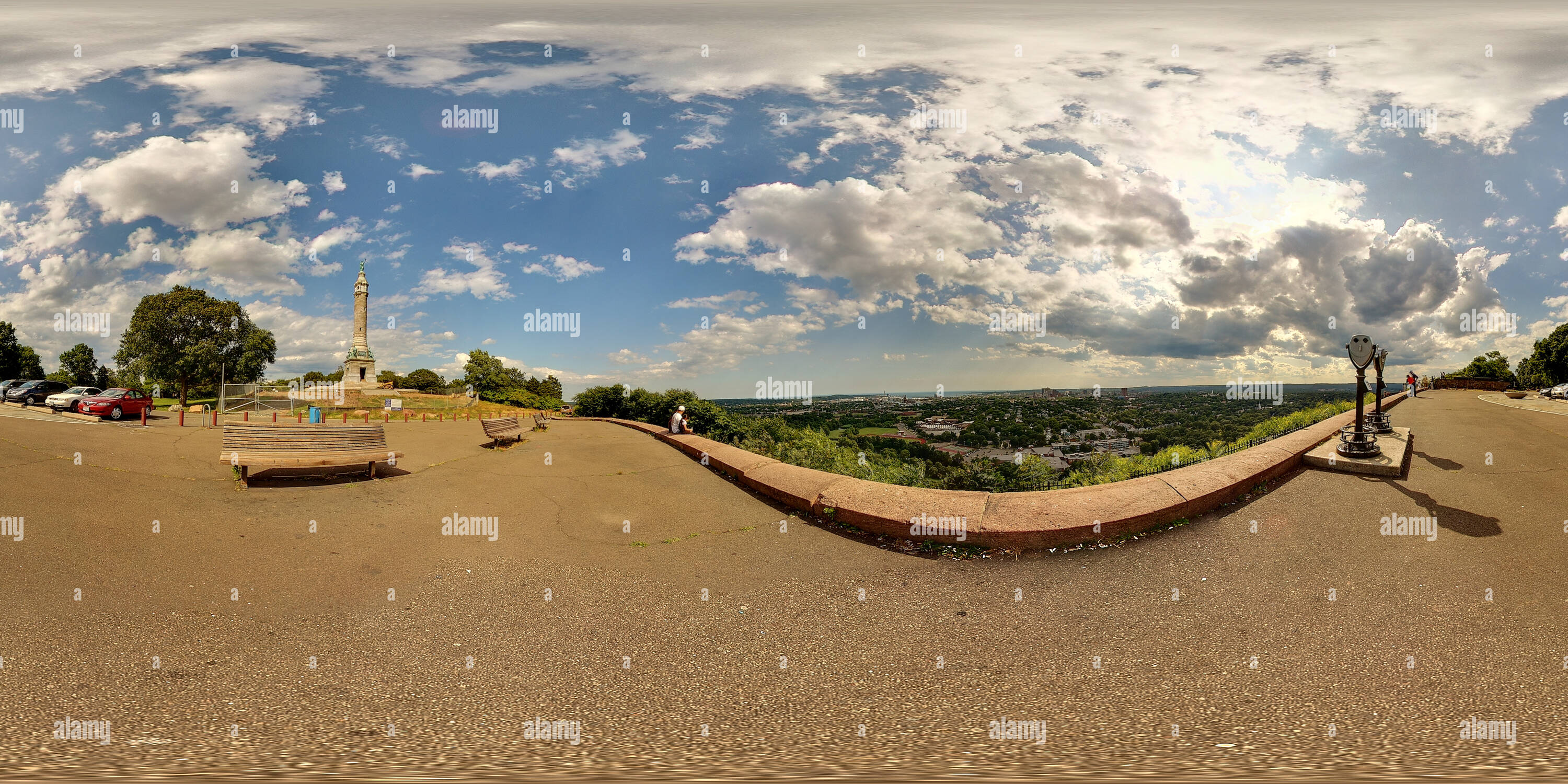 360° view of East Rock Park Summit, New Haven Connecticut CT Soldiers
