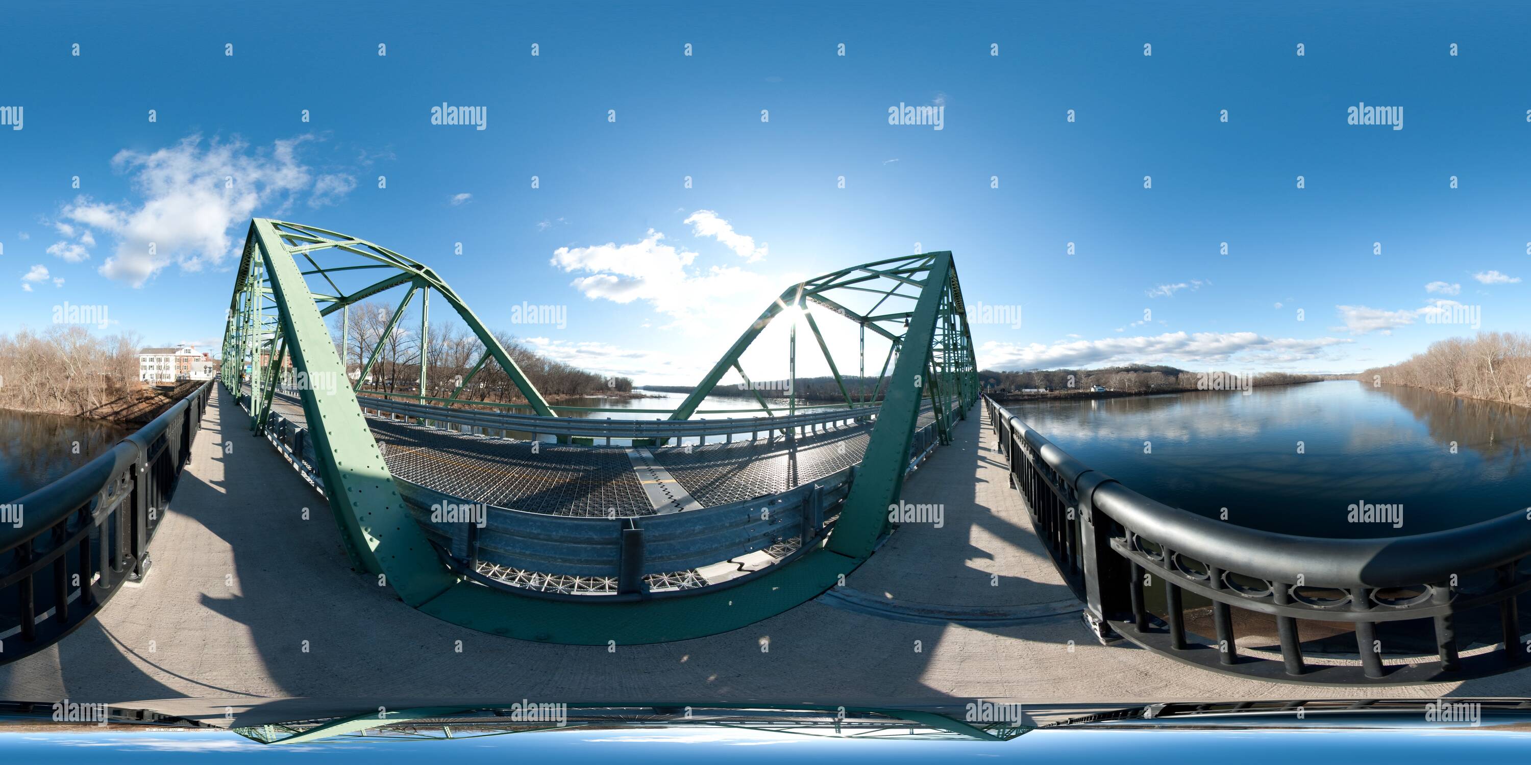 360 degree panoramic view of Frenchtown Nj Bridge To Penn