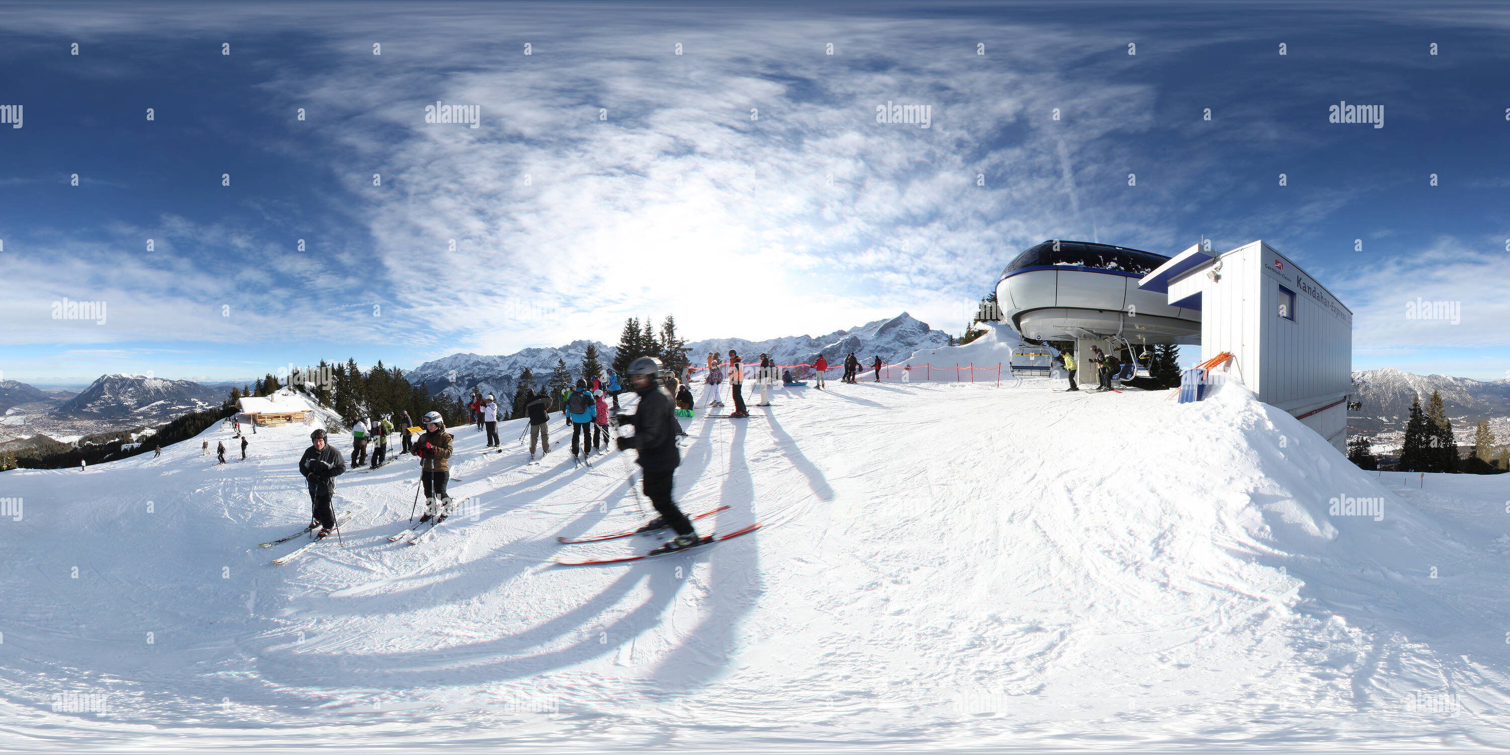 360° view of The Kandahar slope - Alamy