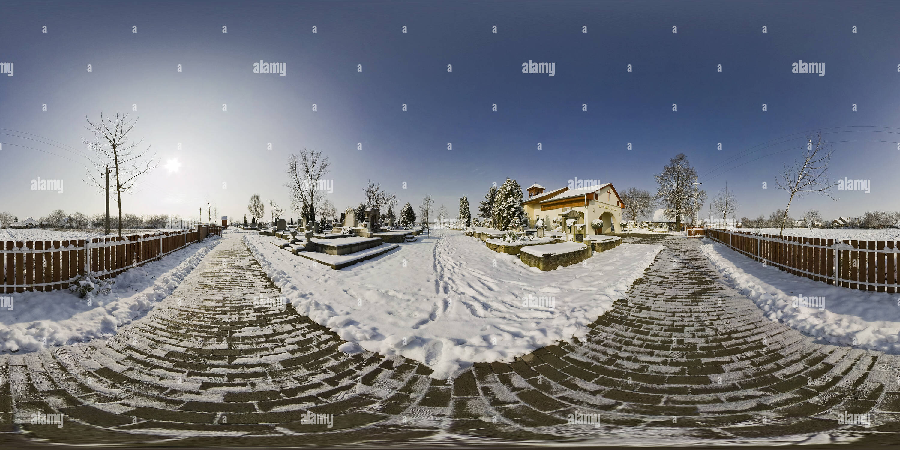 360° View Of Cemetery Chapel Mortuary Alamy