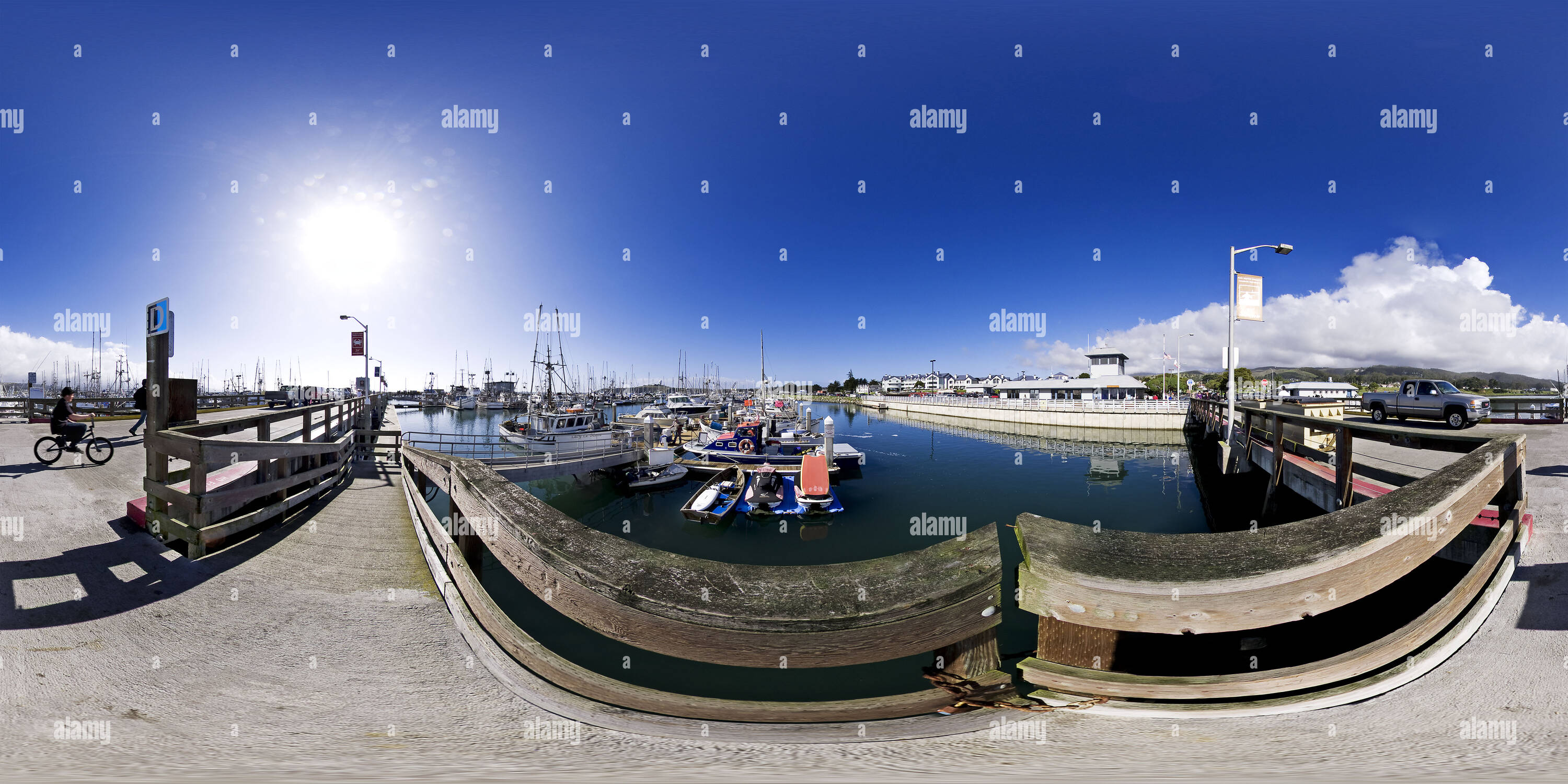 360° view of Pillar Point Harbor Alamy