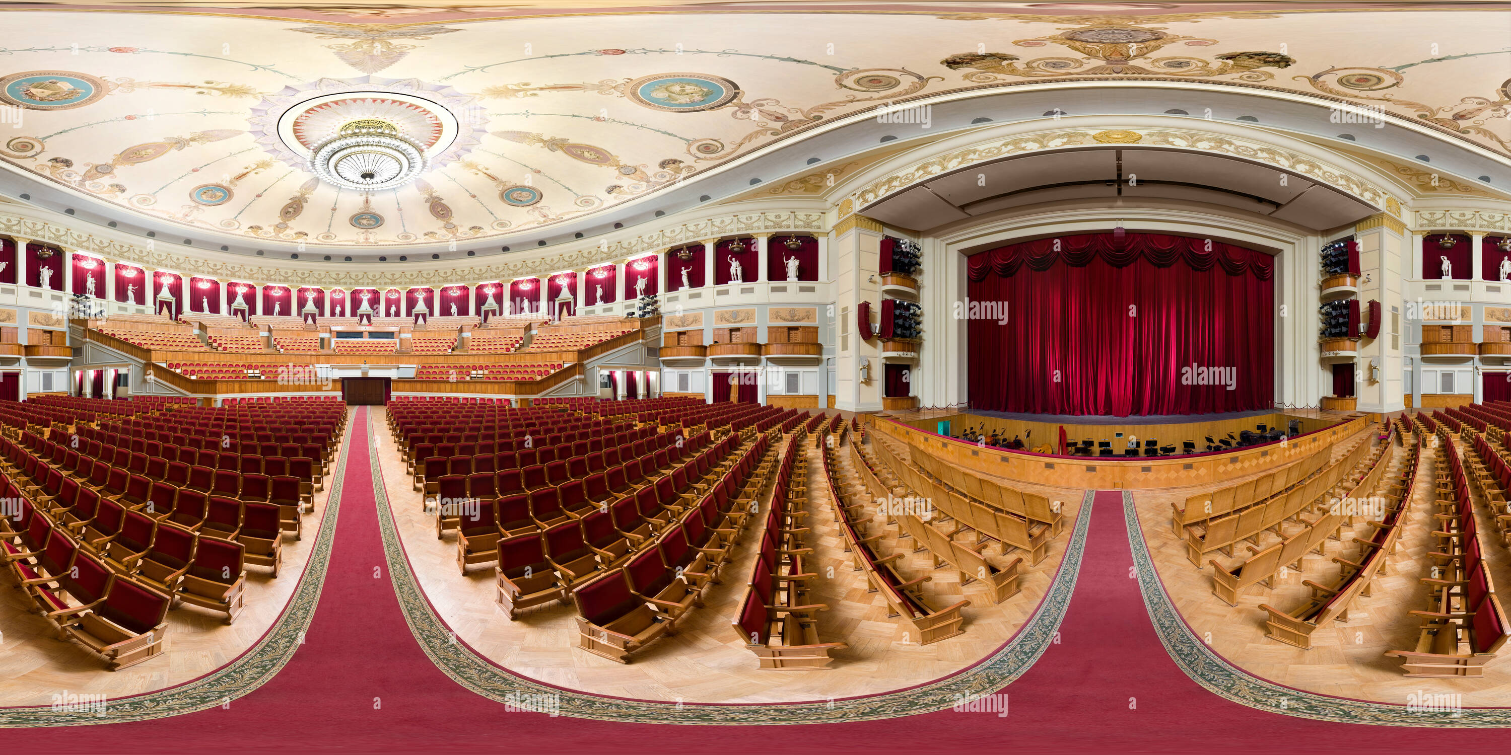 360 degree panoramic view of Novosibirsk State Academic Opera and Ballet Theatre