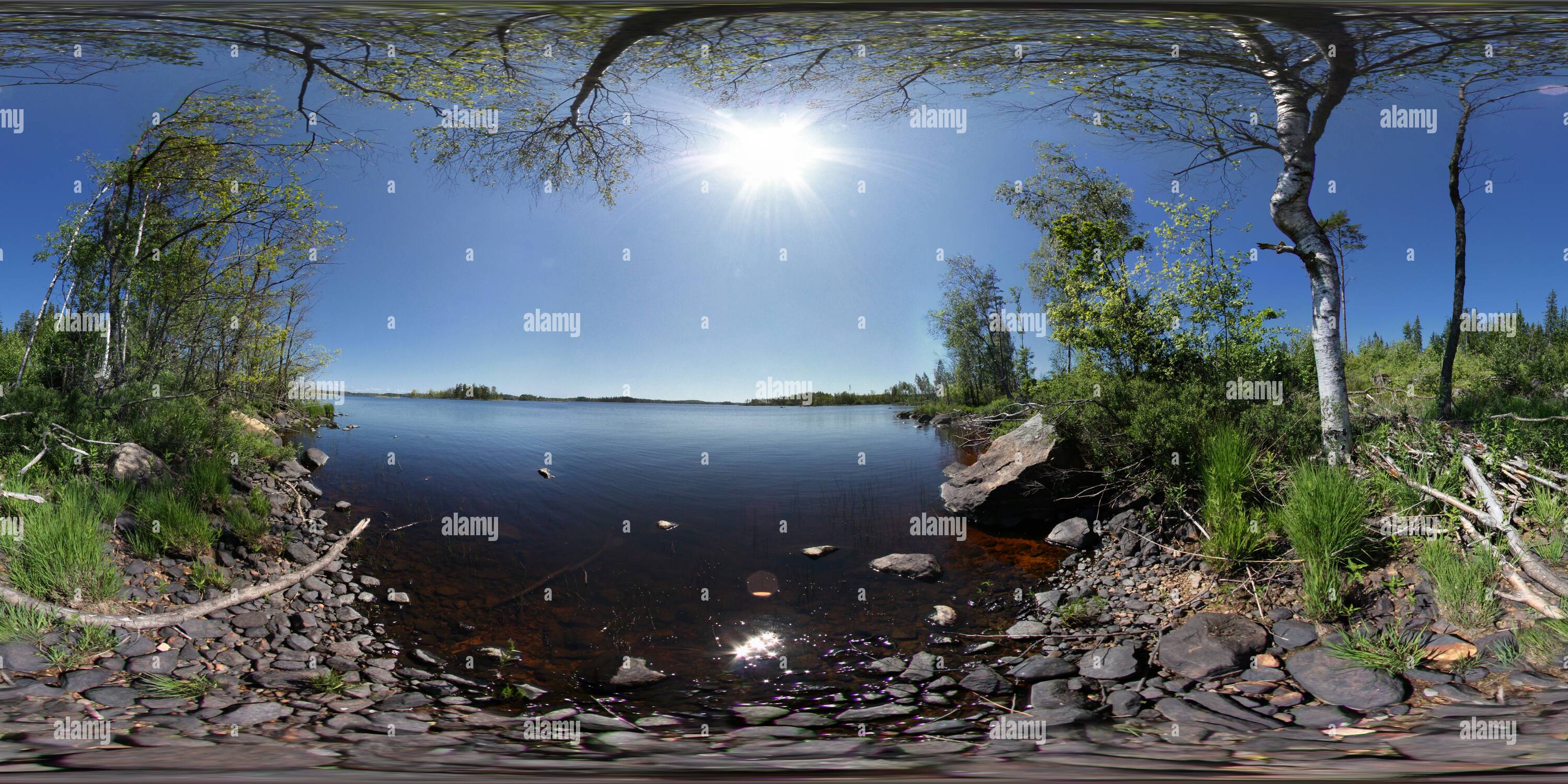 360 degree panoramic view of Mockeln lake 1
