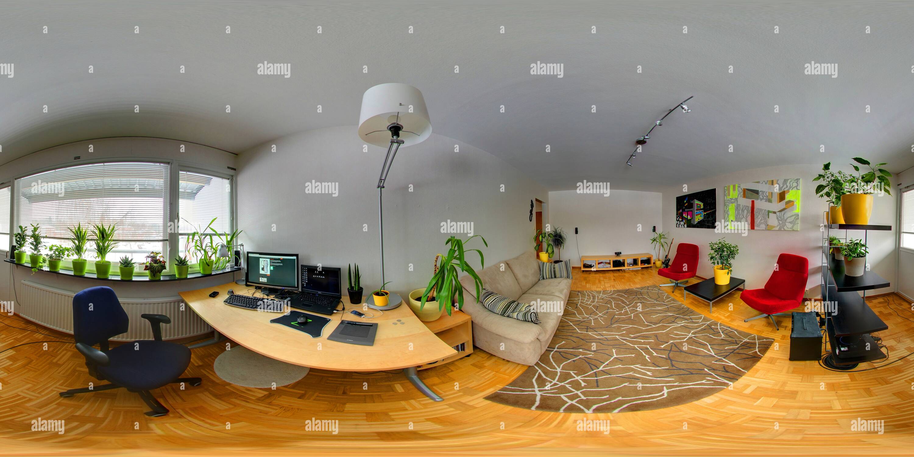 360 degree panoramic view of One livingroom in Almhult 2010