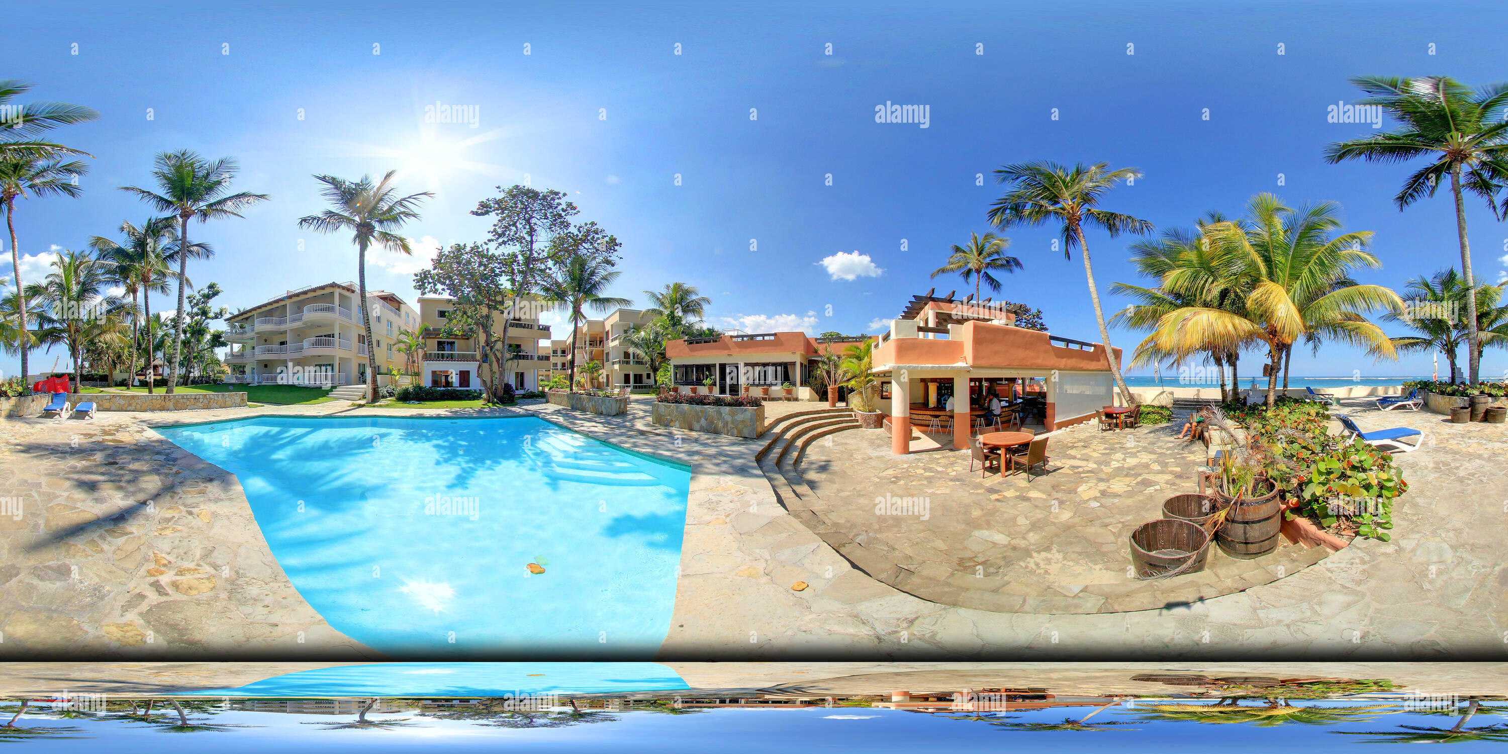 360 degree panoramic view of Kitebeach Hotel in Cabarete, Dominican Republic