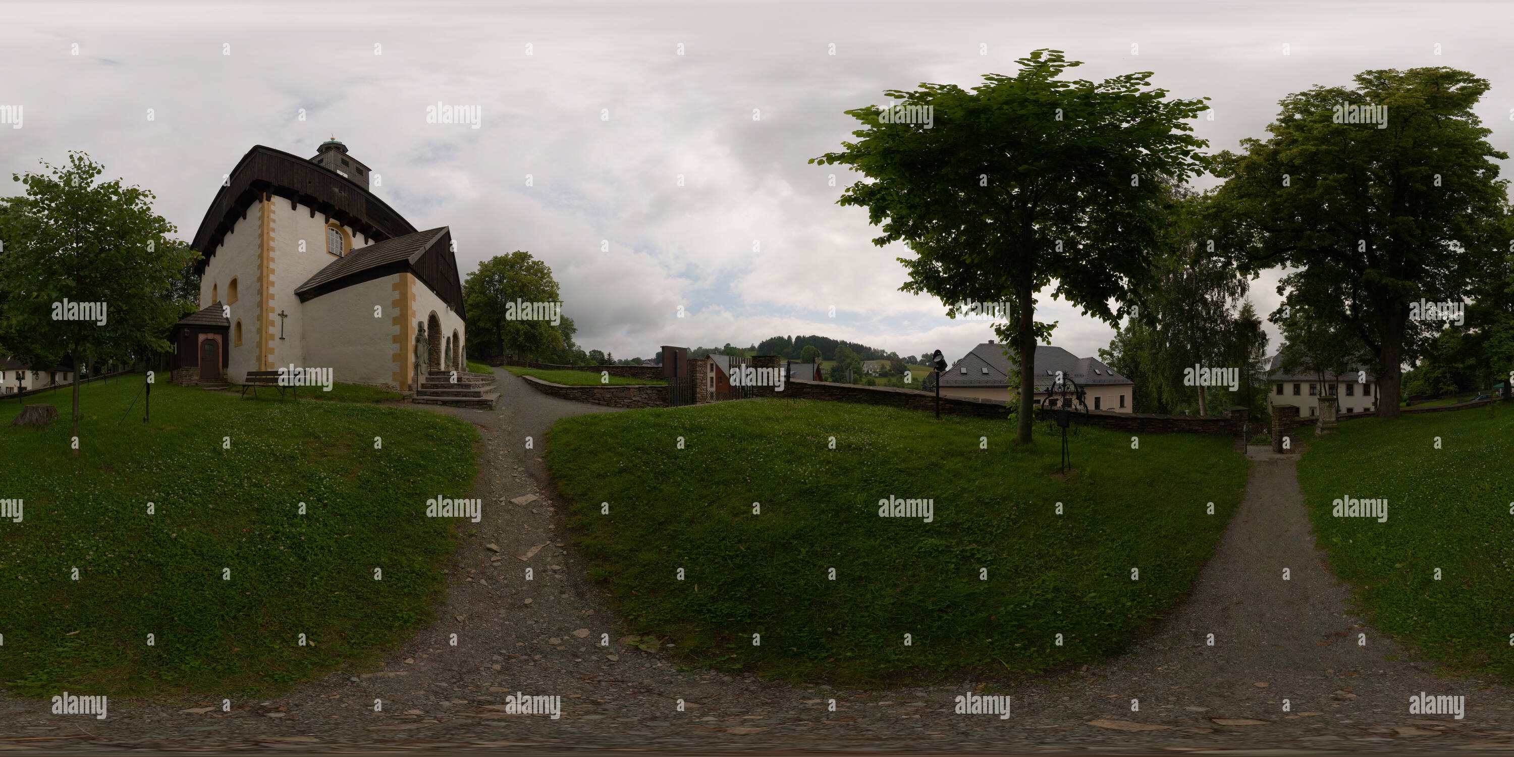 360-view-of-the-old-fortified-church-in-grossrueckerswalde-iv-alamy