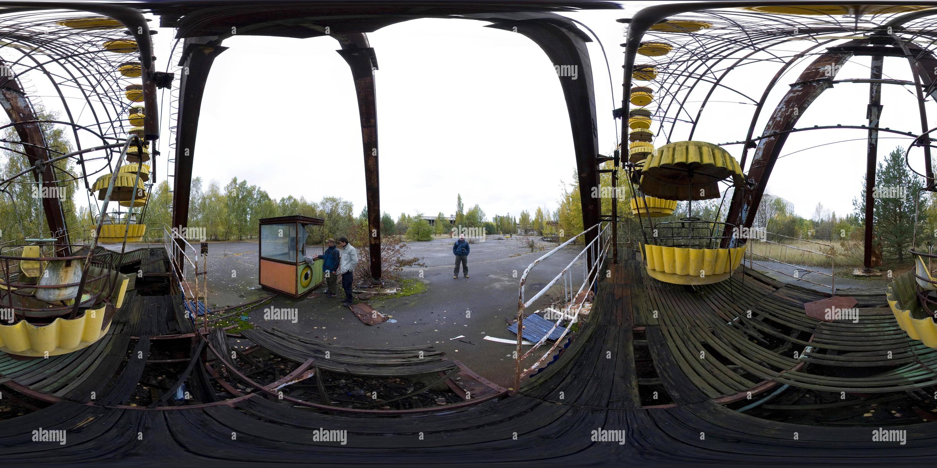 360 degree panoramic view of CHERNOBYL - Ferris wheel