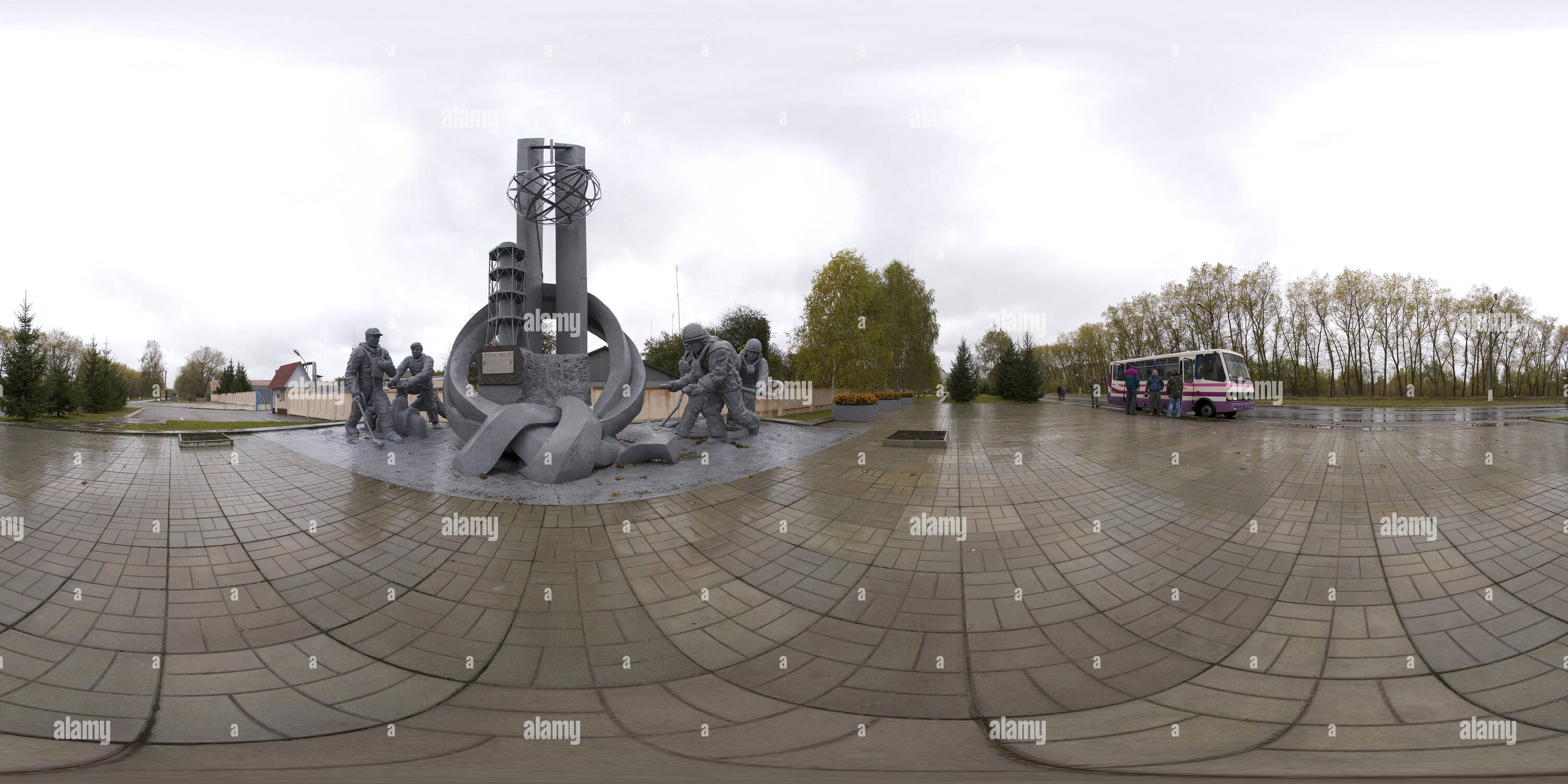 360 degree panoramic view of CHERNOBYL - Monument