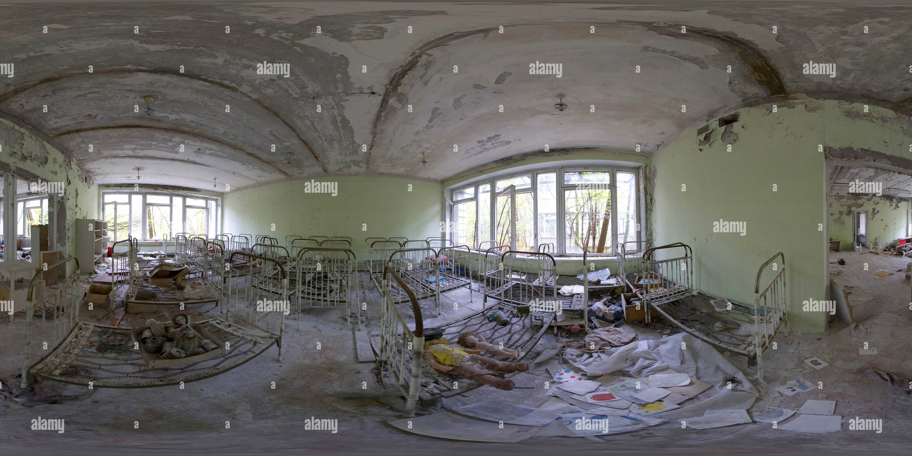 360 degree panoramic view of CHERNOBYL - Kindergarten