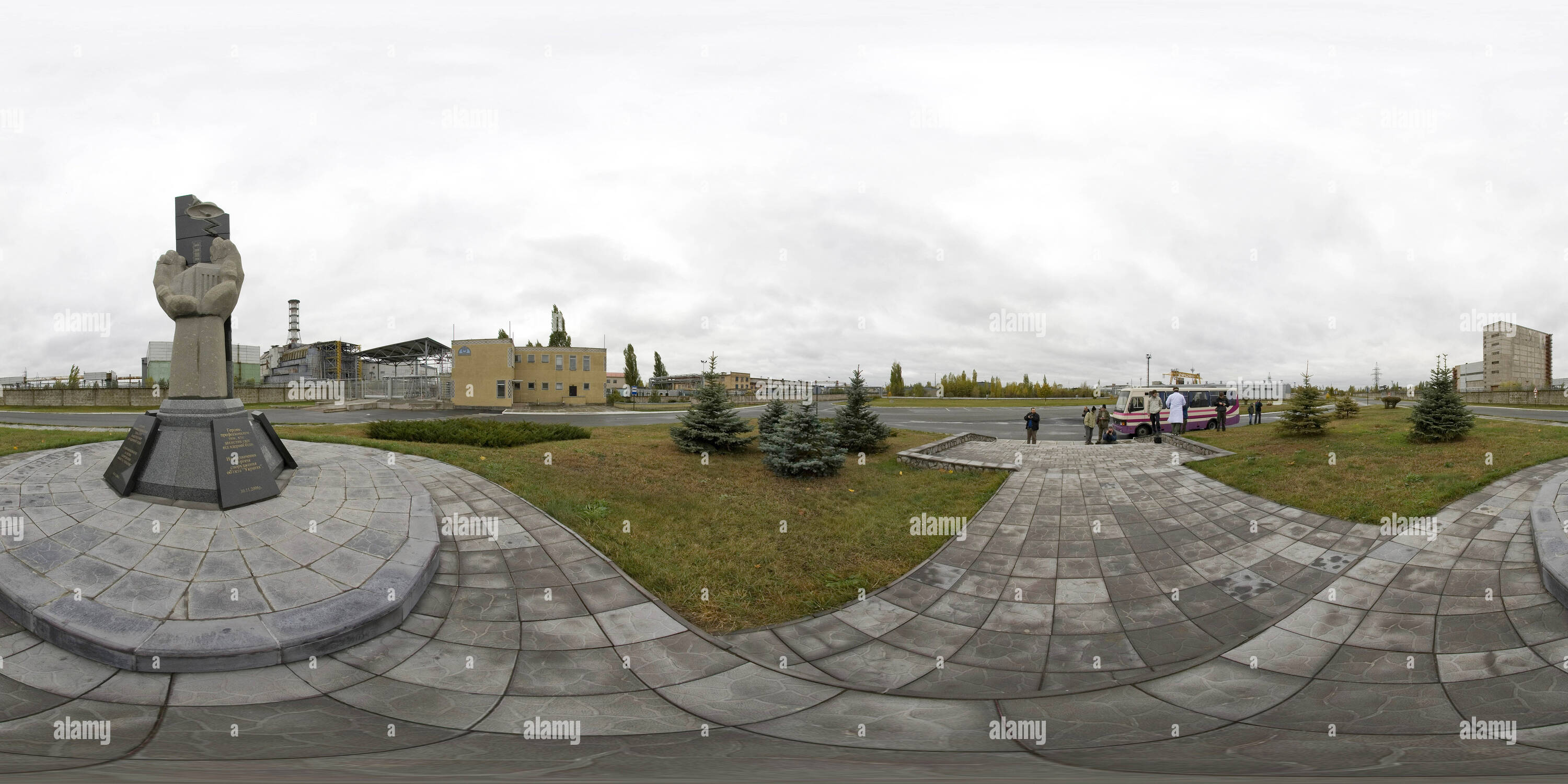 360 degree panoramic view of CHERNOBYL - Nuclear reactor