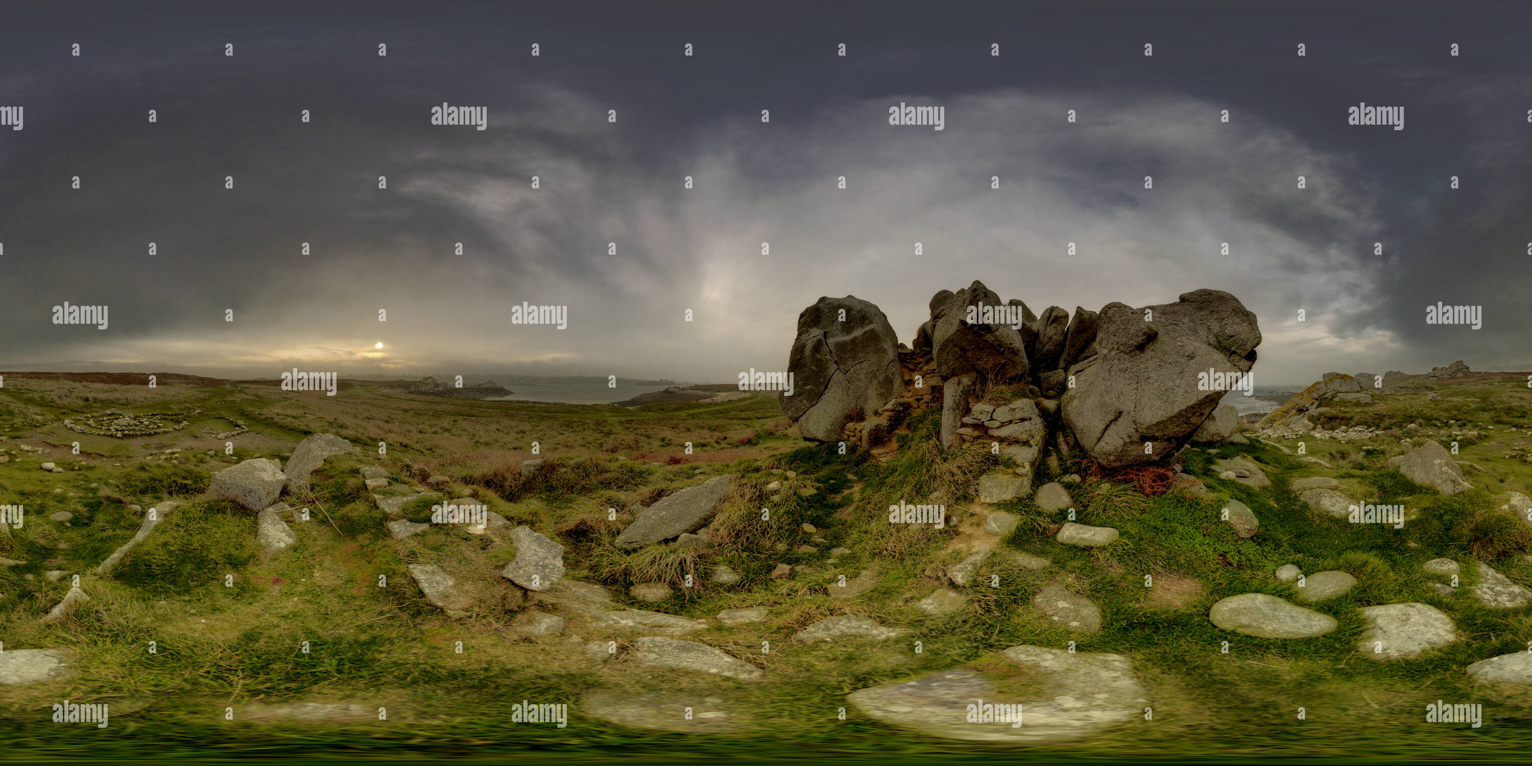 360° view of Stonehenge Nature St Laurent Porspoder Alamy