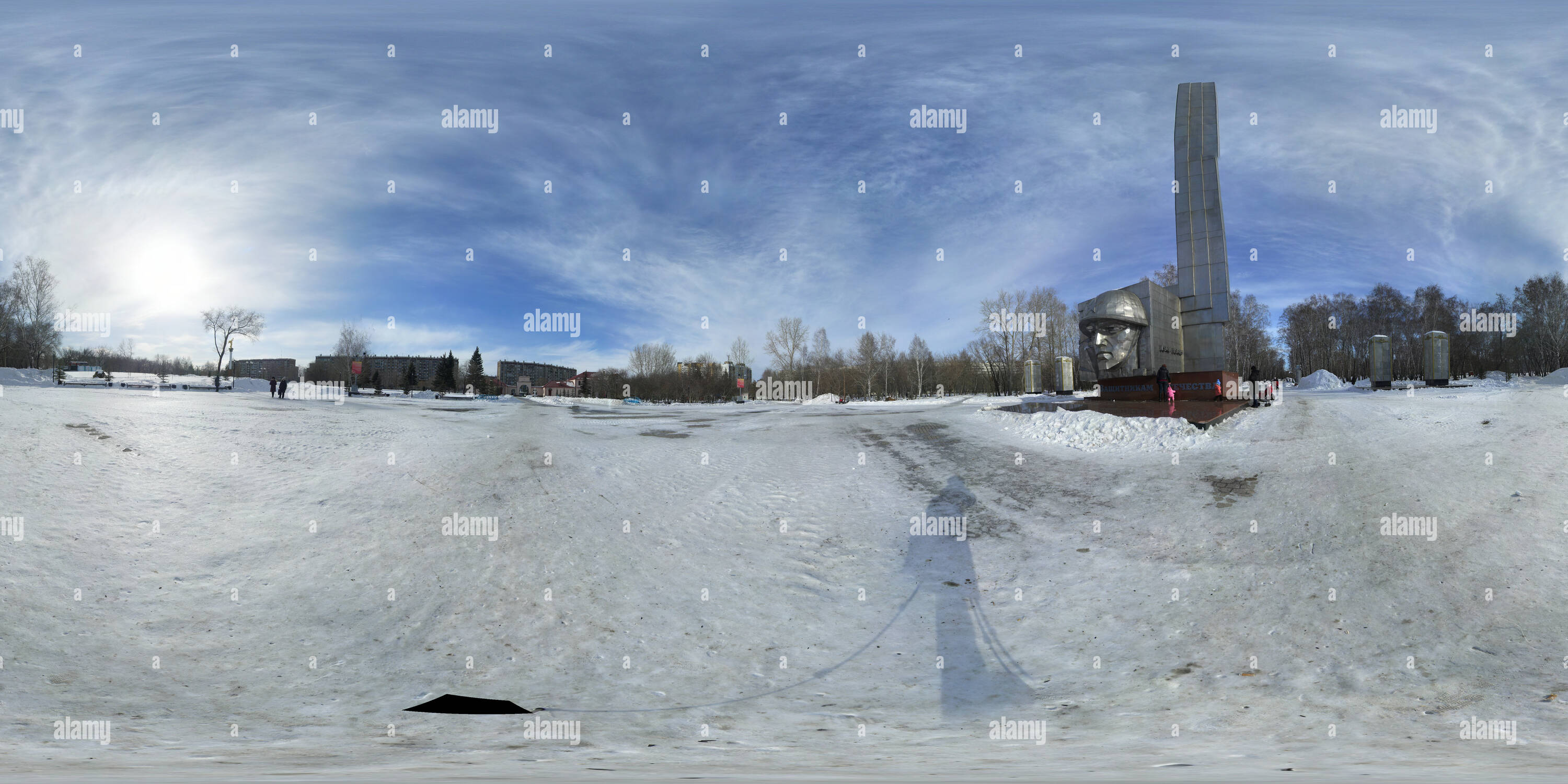 360° view of monument to the fallen heroes at Victory Park, Chelyabinsk ...