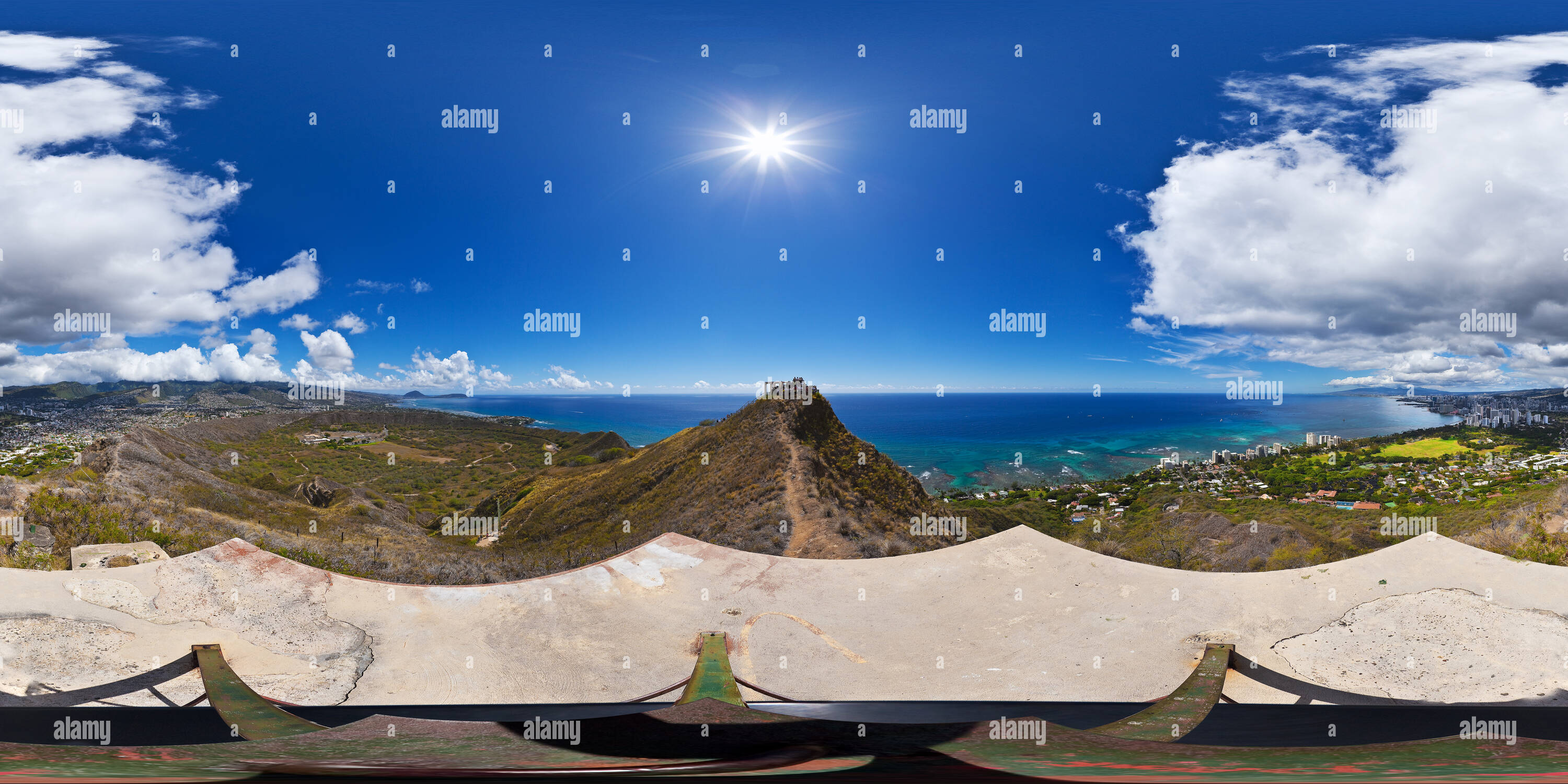 360 degree panoramic view of Diamond Head Oahu