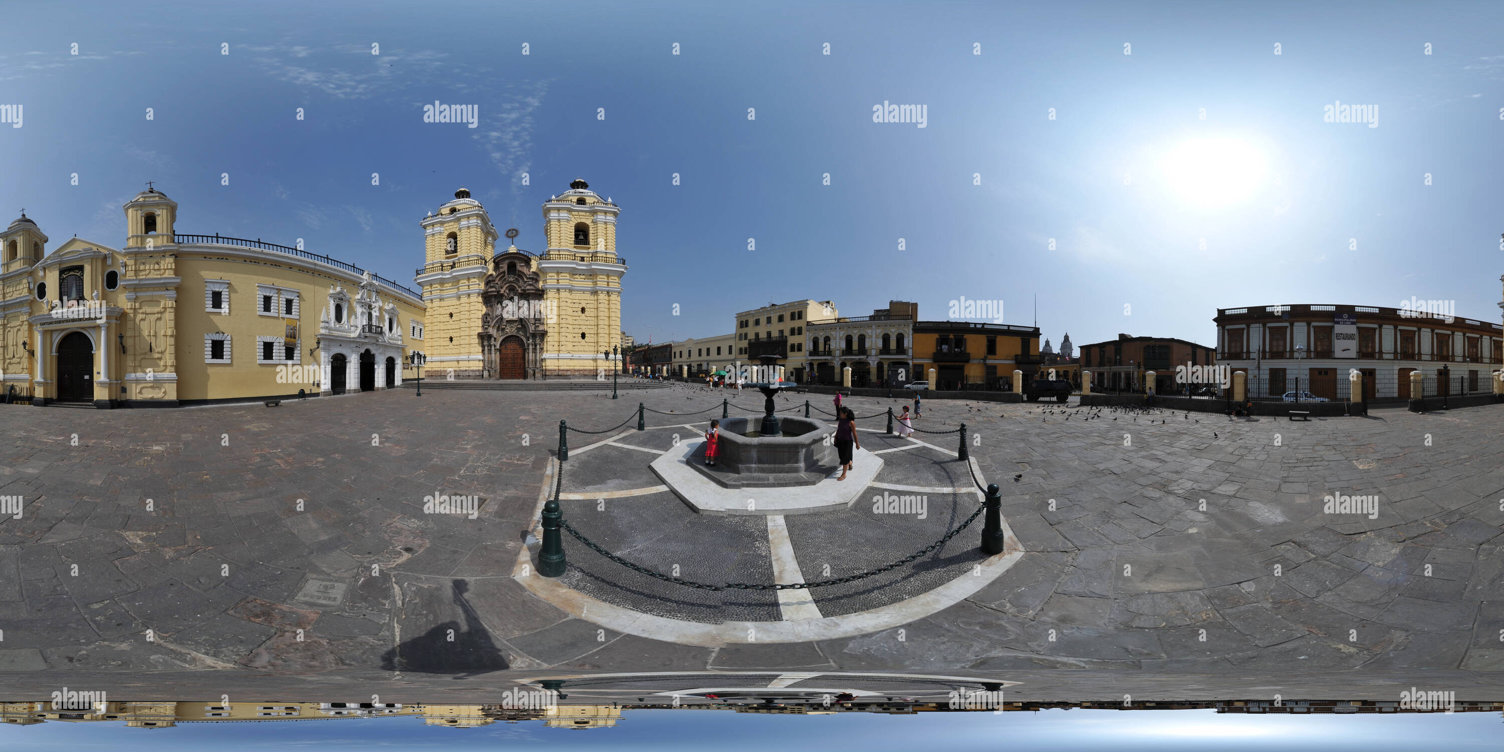 360 degree panoramic view of Convento de San Francisco, Lima, Peru