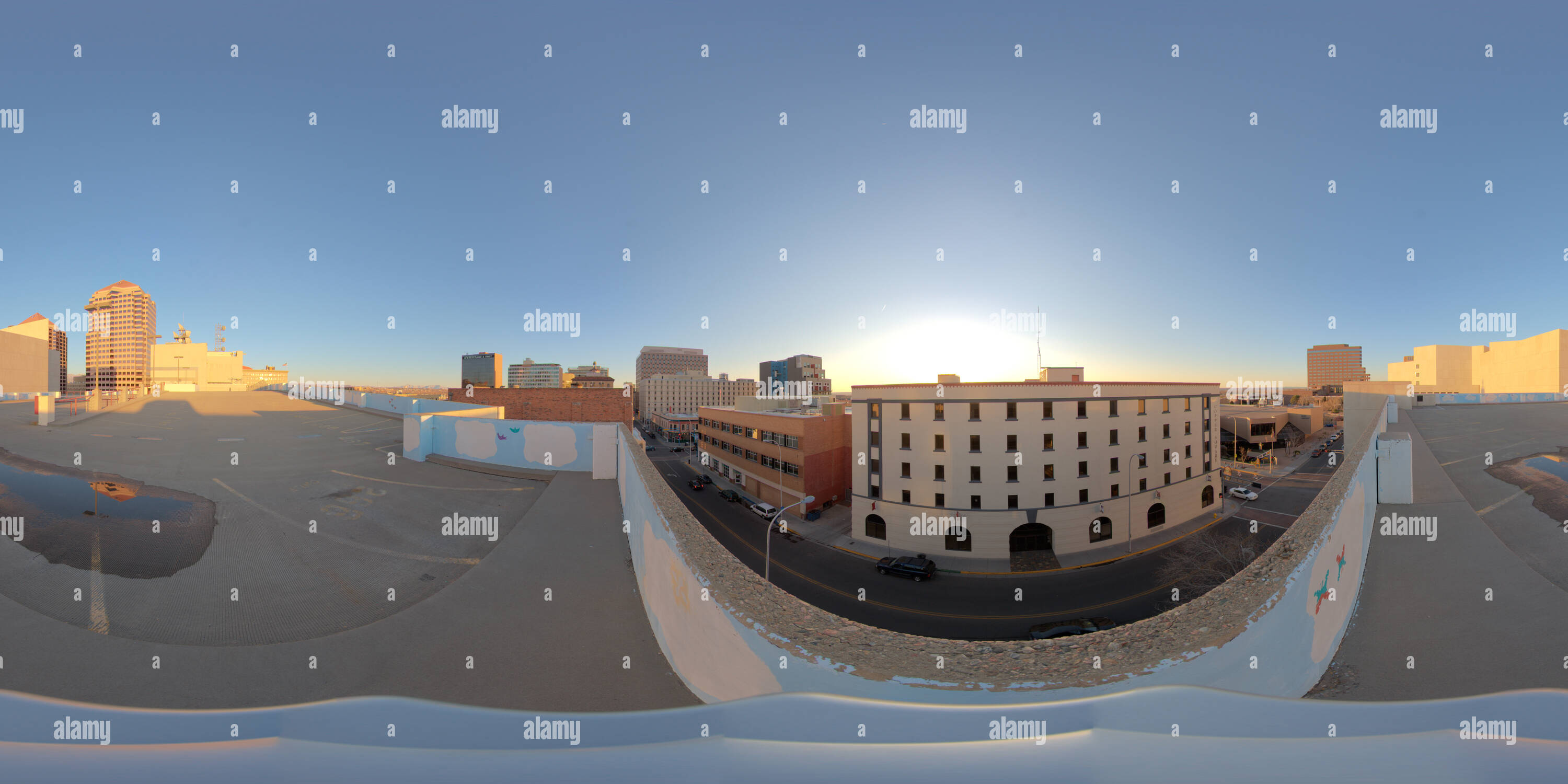 360° view of Downtown Abq 5th And Copper Parking 1 Alamy