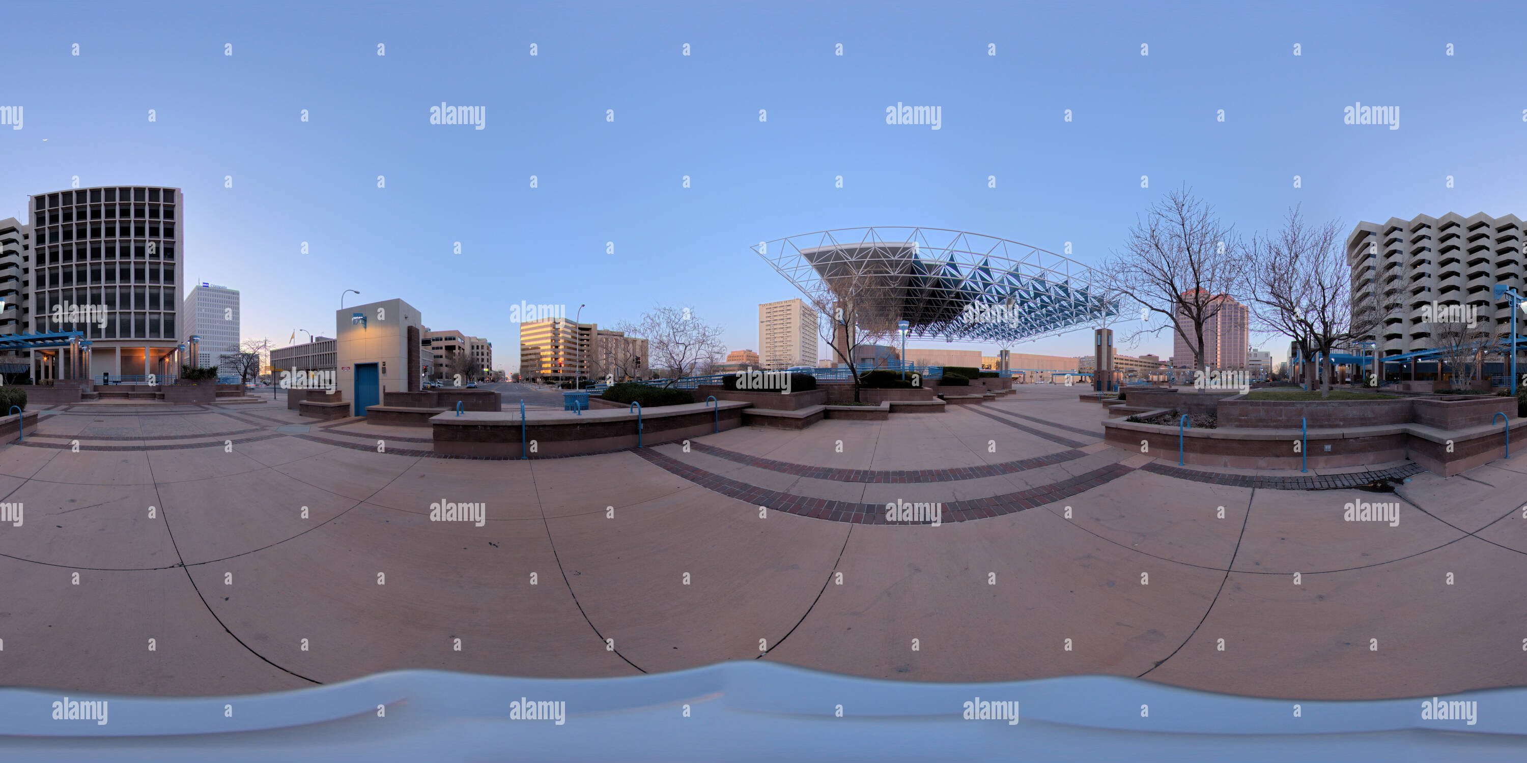 360° view of Downtown Abq Plaza 1 Alamy