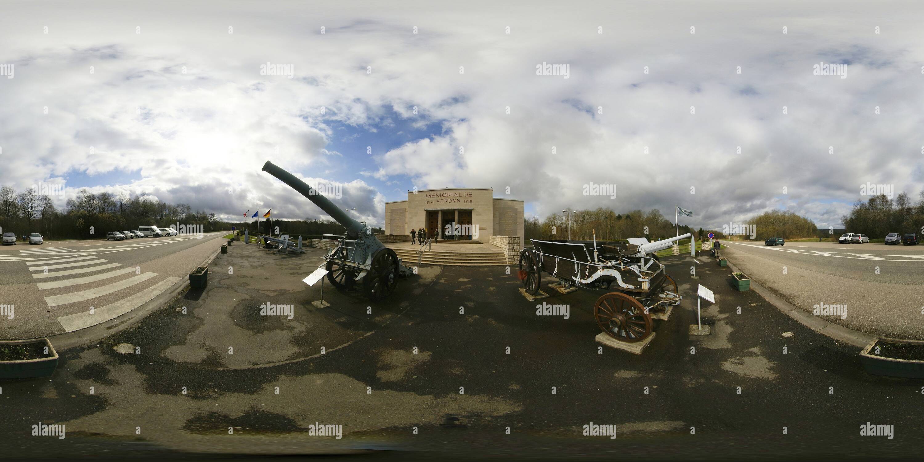 360 degree panoramic view of Memorial de Verdun, Fleury-Devant-Douaumont, Lorraine, France