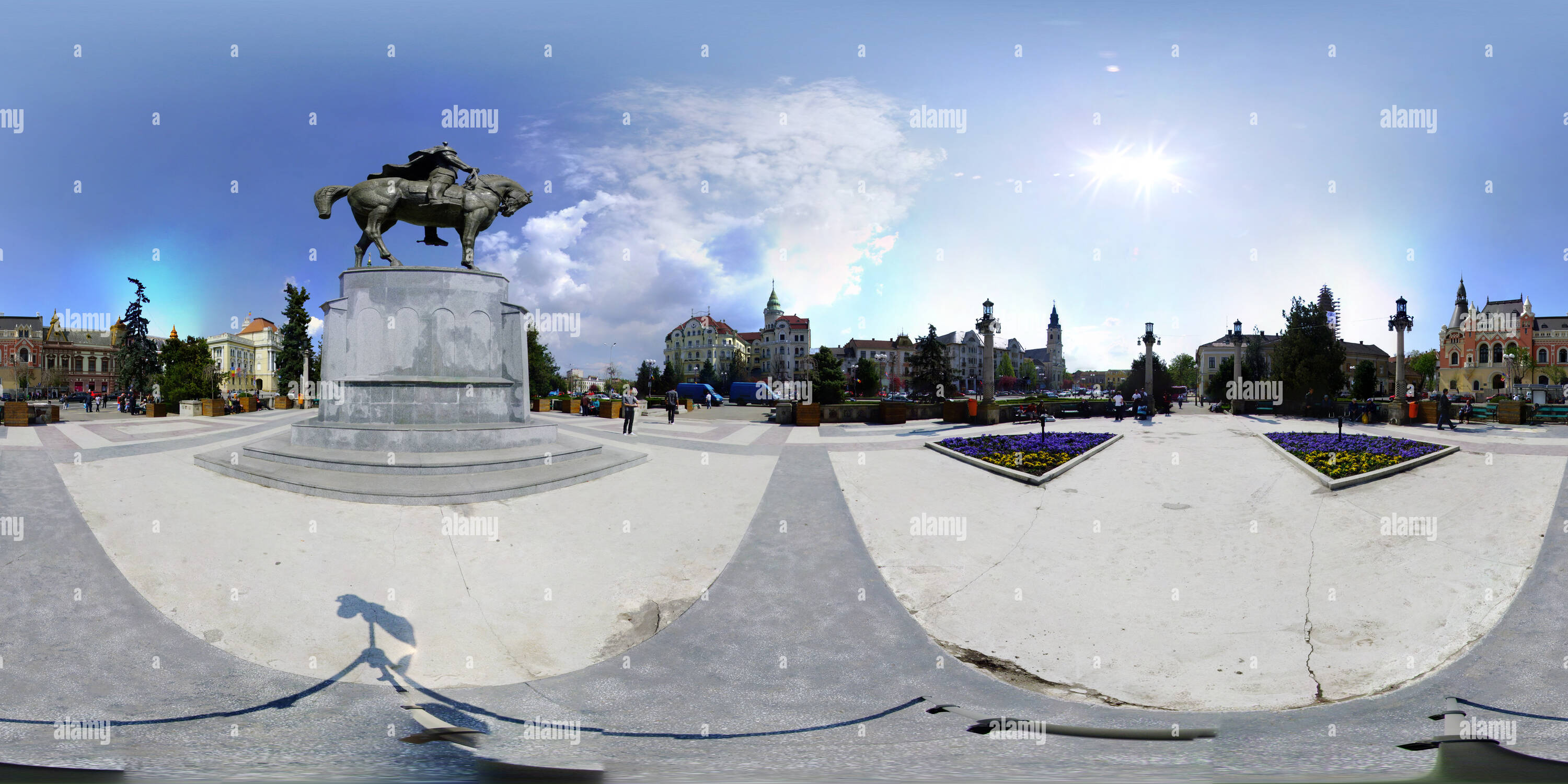 360 degree panoramic view of Piata Unirii - Oradea