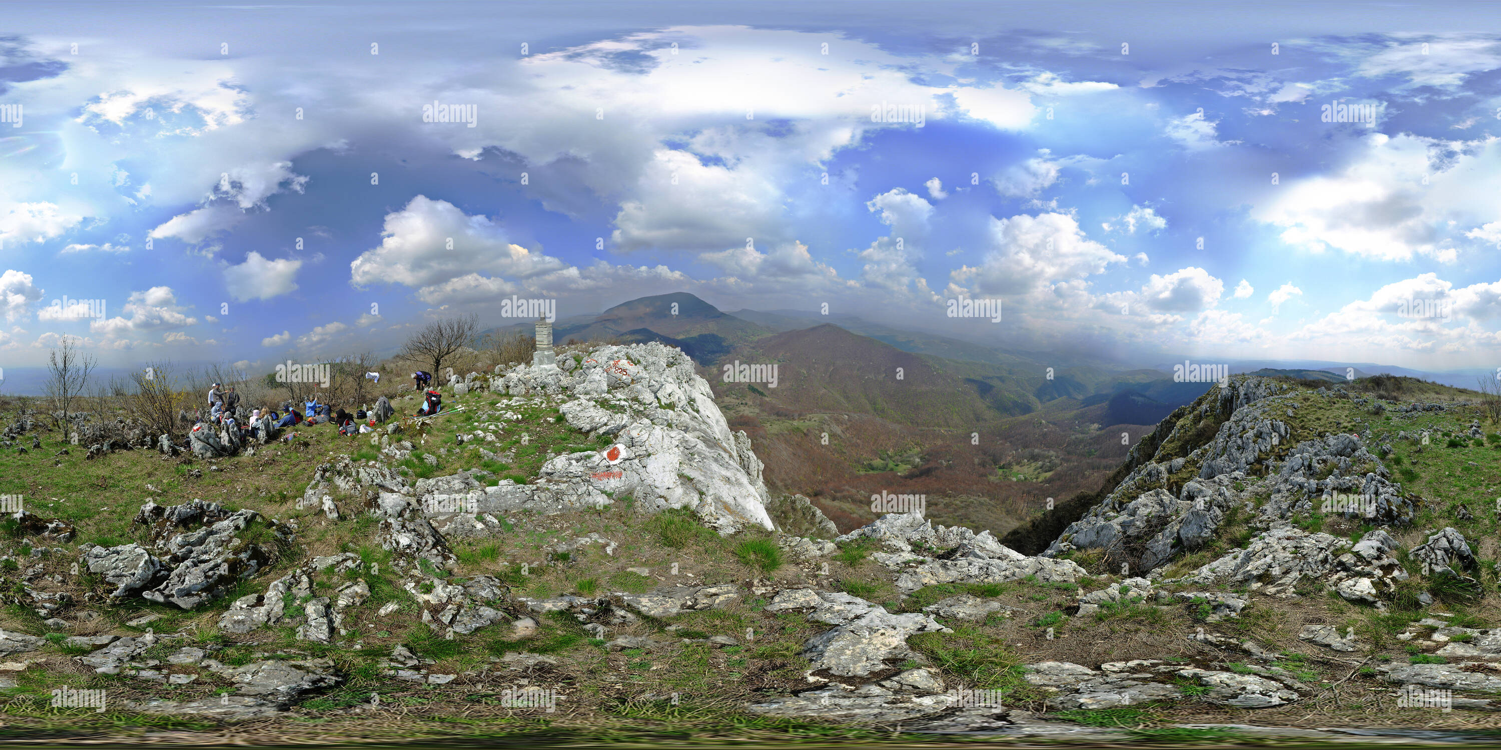 360 degree panoramic view of Vukan peack at Homolje mountains