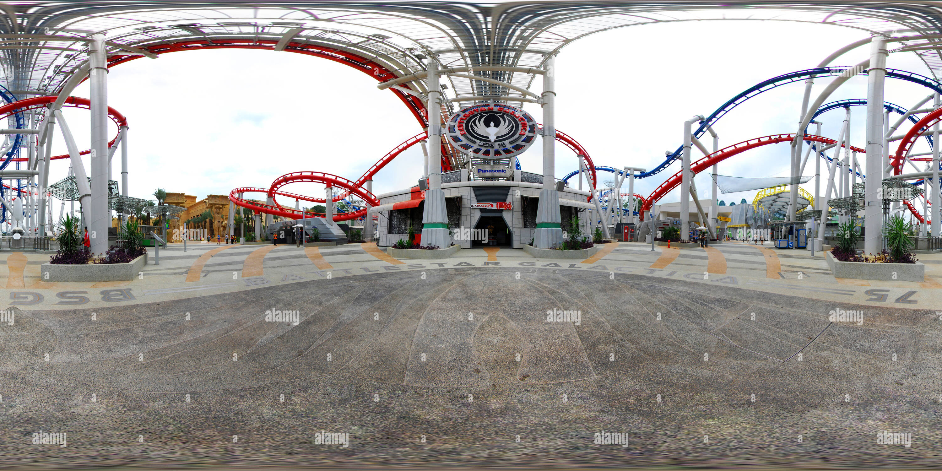 360° view of Galactica PX, Universal Studios, Singapore Alamy