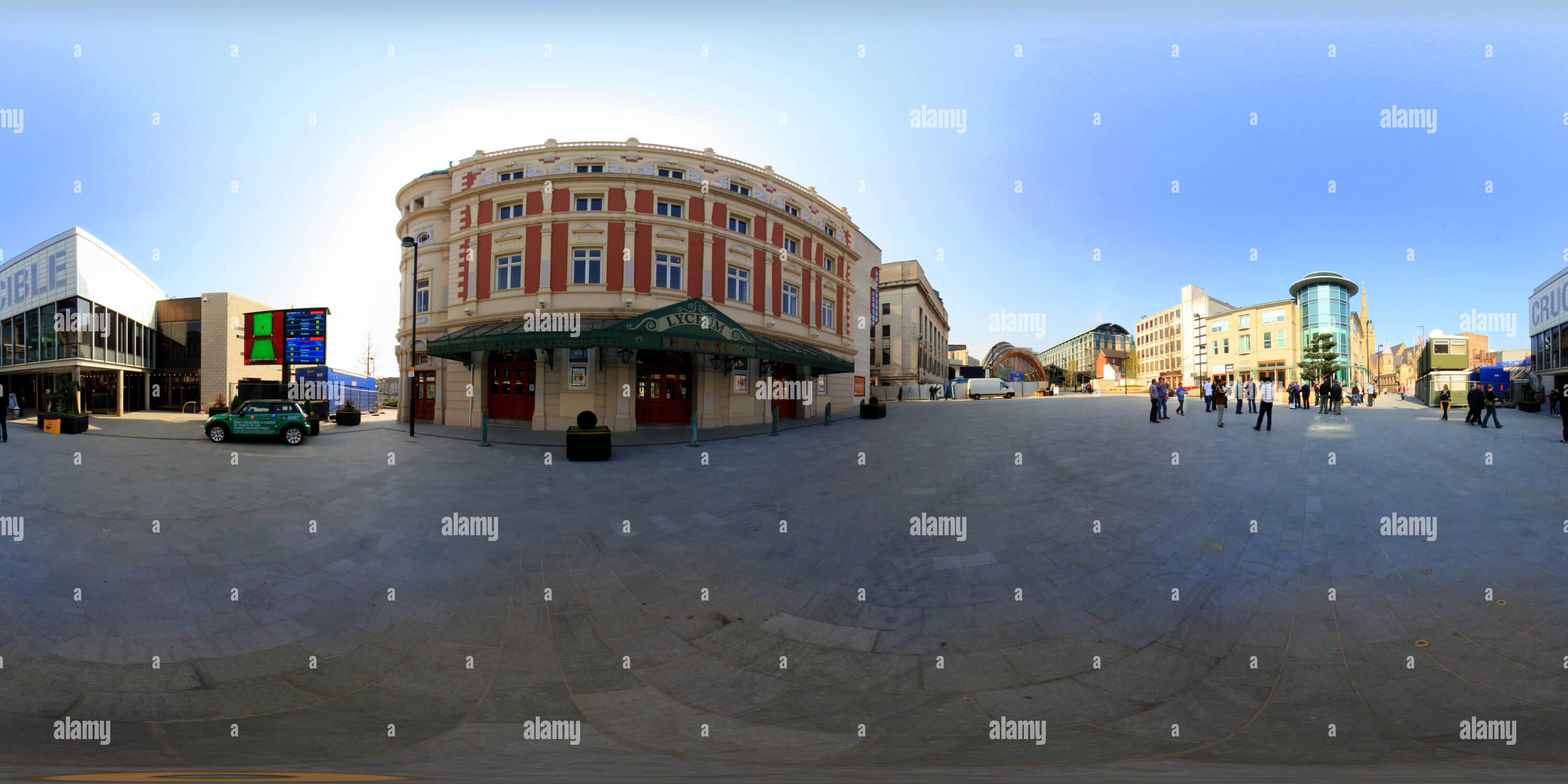 360 degree panoramic view of Sheffield, Tudor Square and the World Snooker Championship 2010