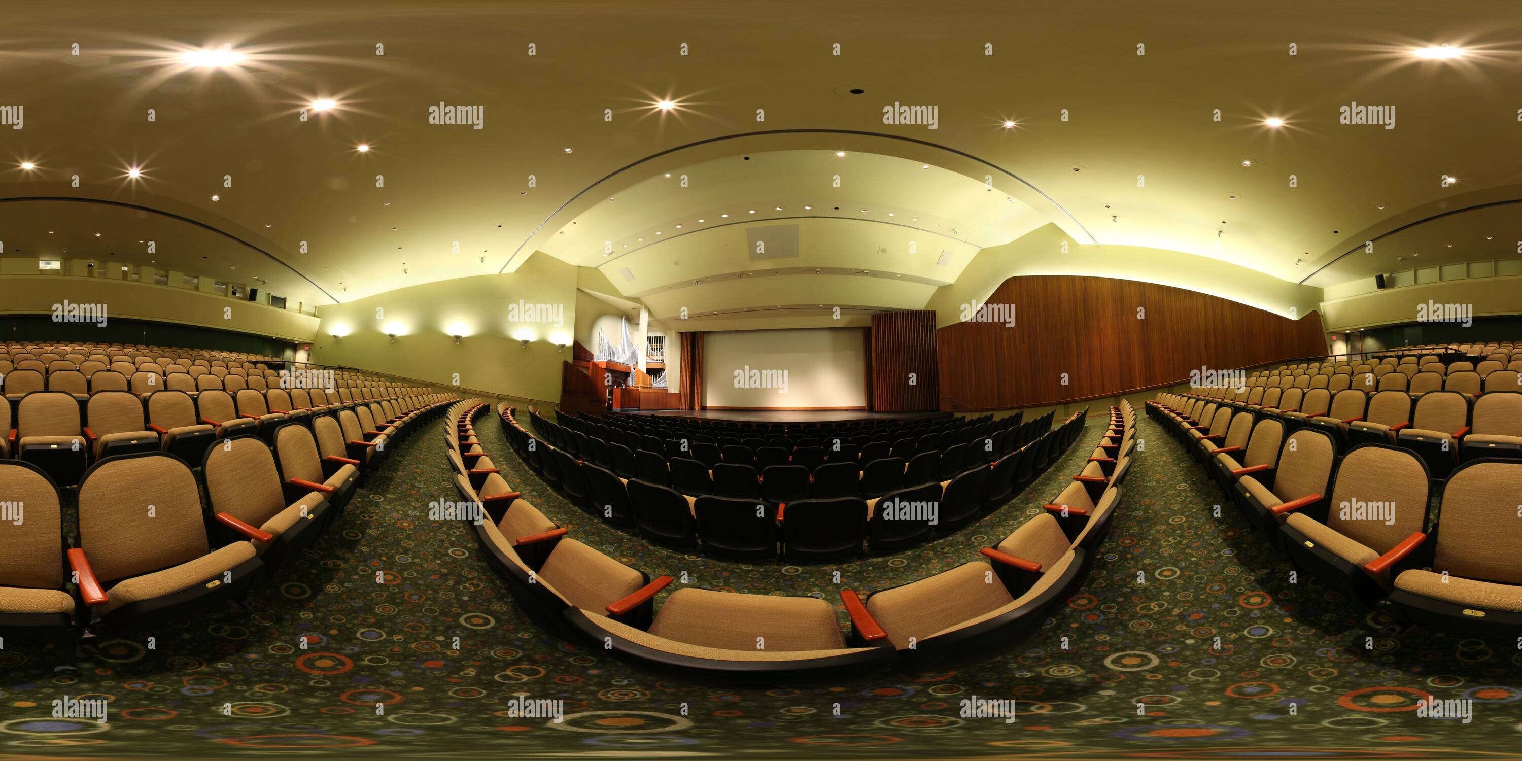 360 degree panoramic view of Community Arts Auditorium, Wayne State University