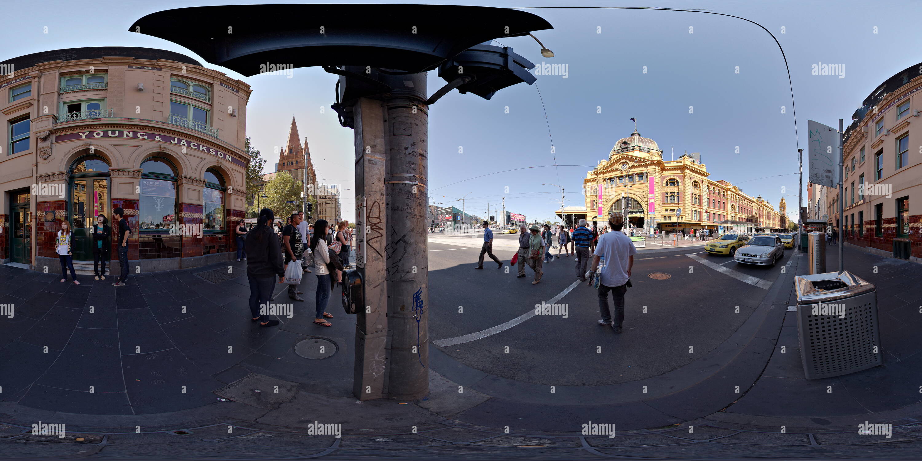 360 View Of Flinders Street Melbourne Alamy   Flinders Street Melbourne PMEH7N 