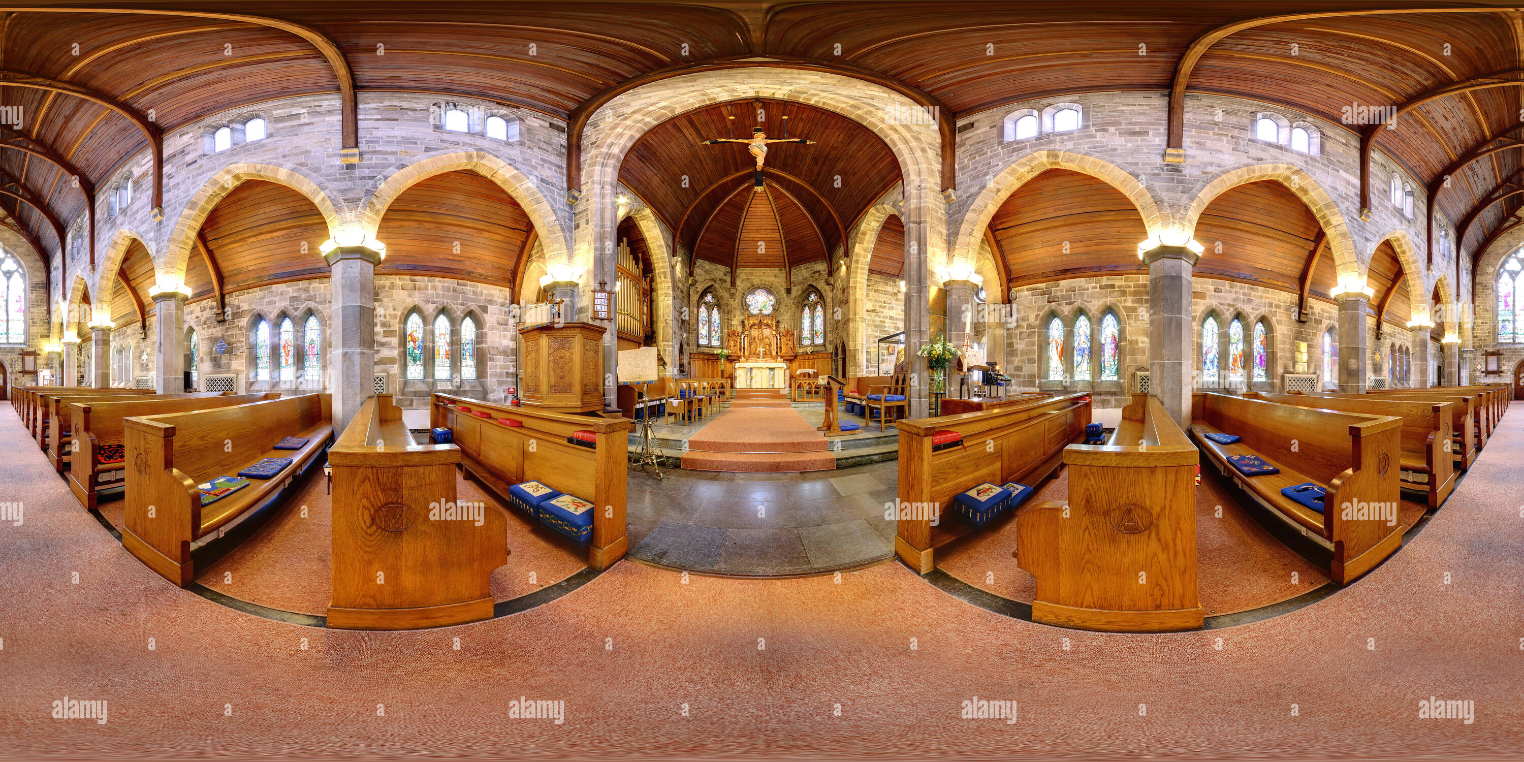 360° view of English Church, Stockholm - Alamy