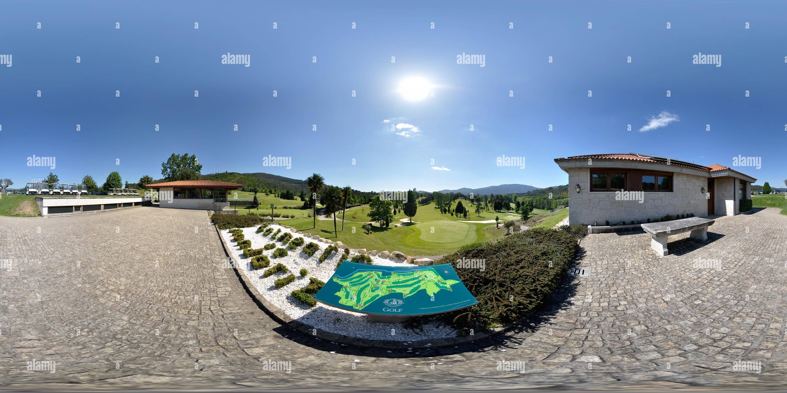 360° view of Cae Golf del Balneario de Mondariz Alamy