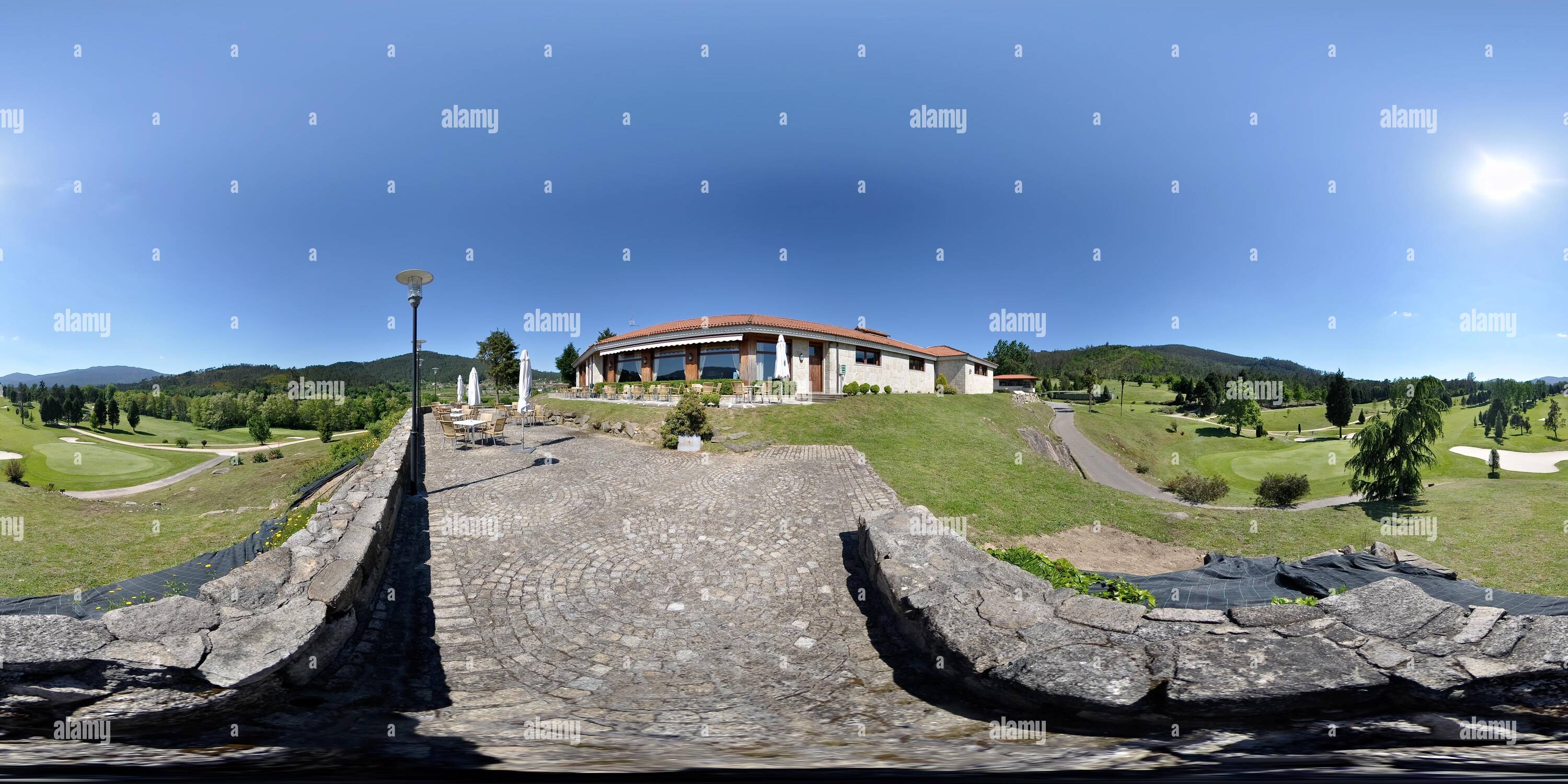 360° view of Cae Golf del Balneario de Mondariz Alamy
