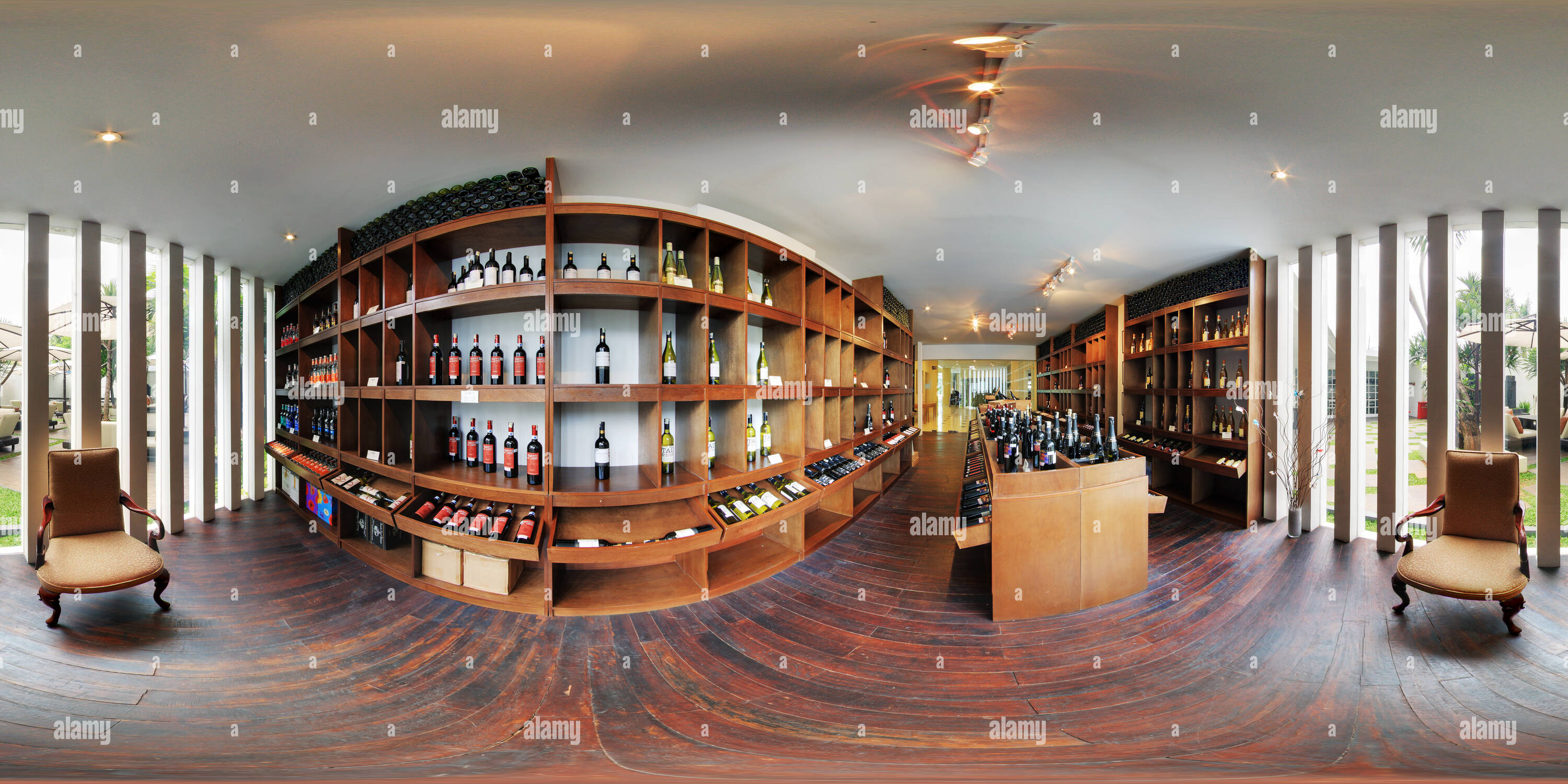 360° view of The Kuningan Suites Wine Shop Alamy