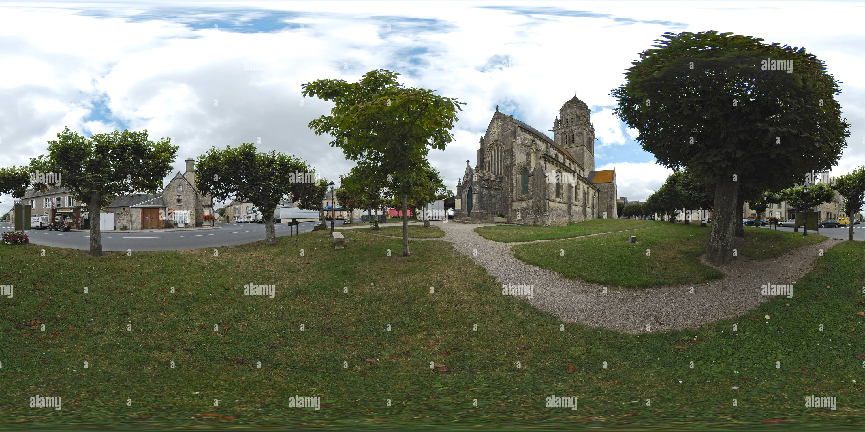360° view of Eglise de SainteMarieduMont France Alamy