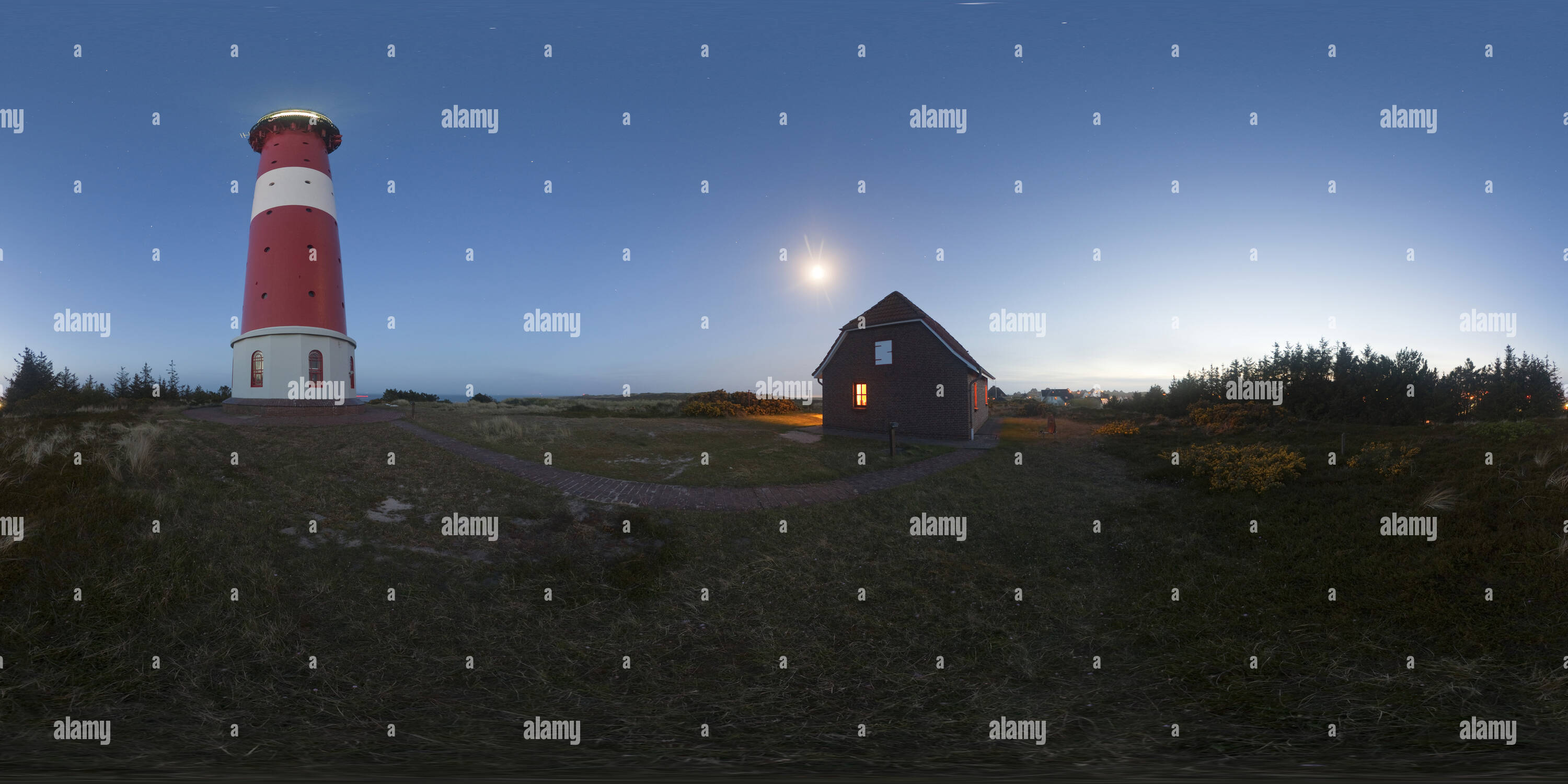 360° view of Sylt. Leuchtturm Hörnum - Alamy