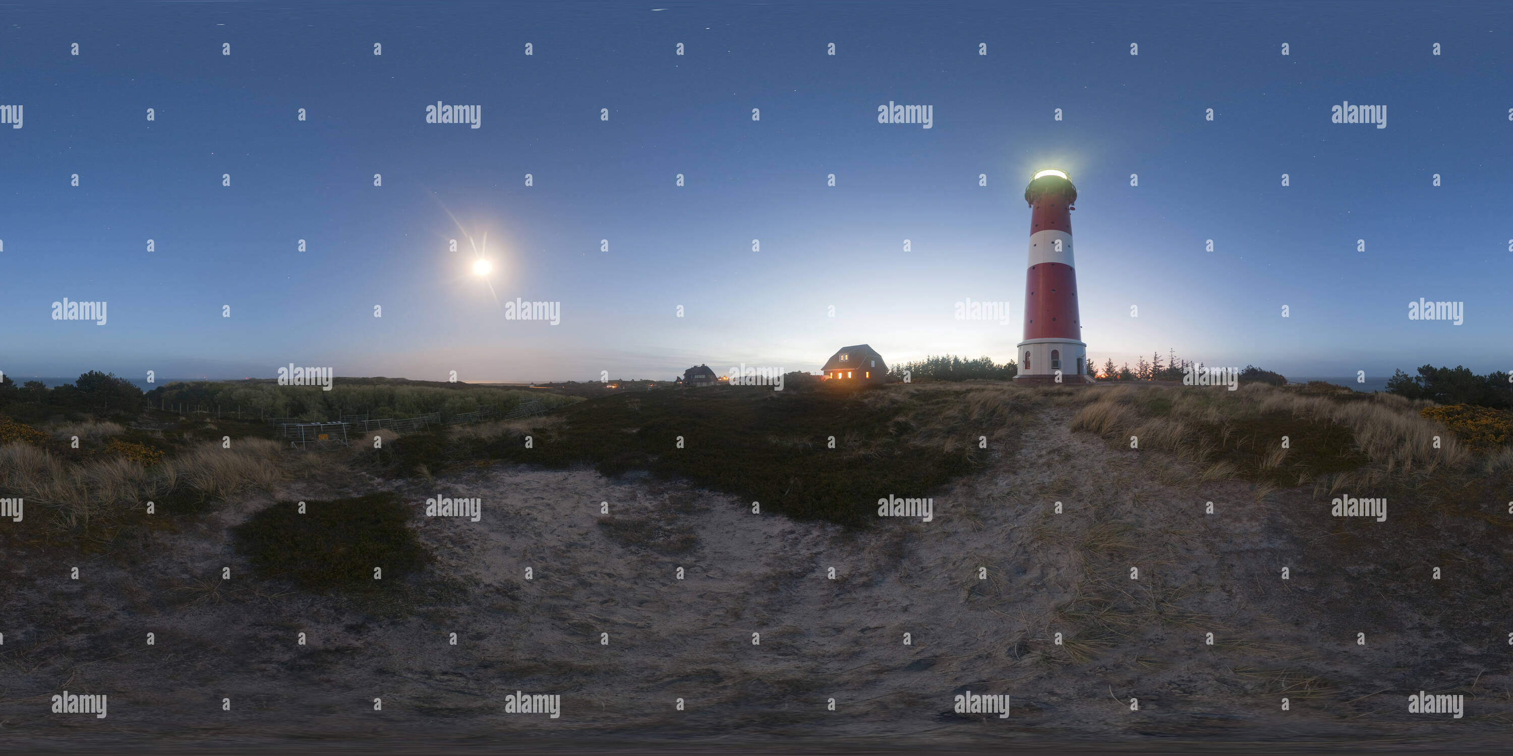 360° view of Sylt. Leuchtturm Hörnum - Alamy