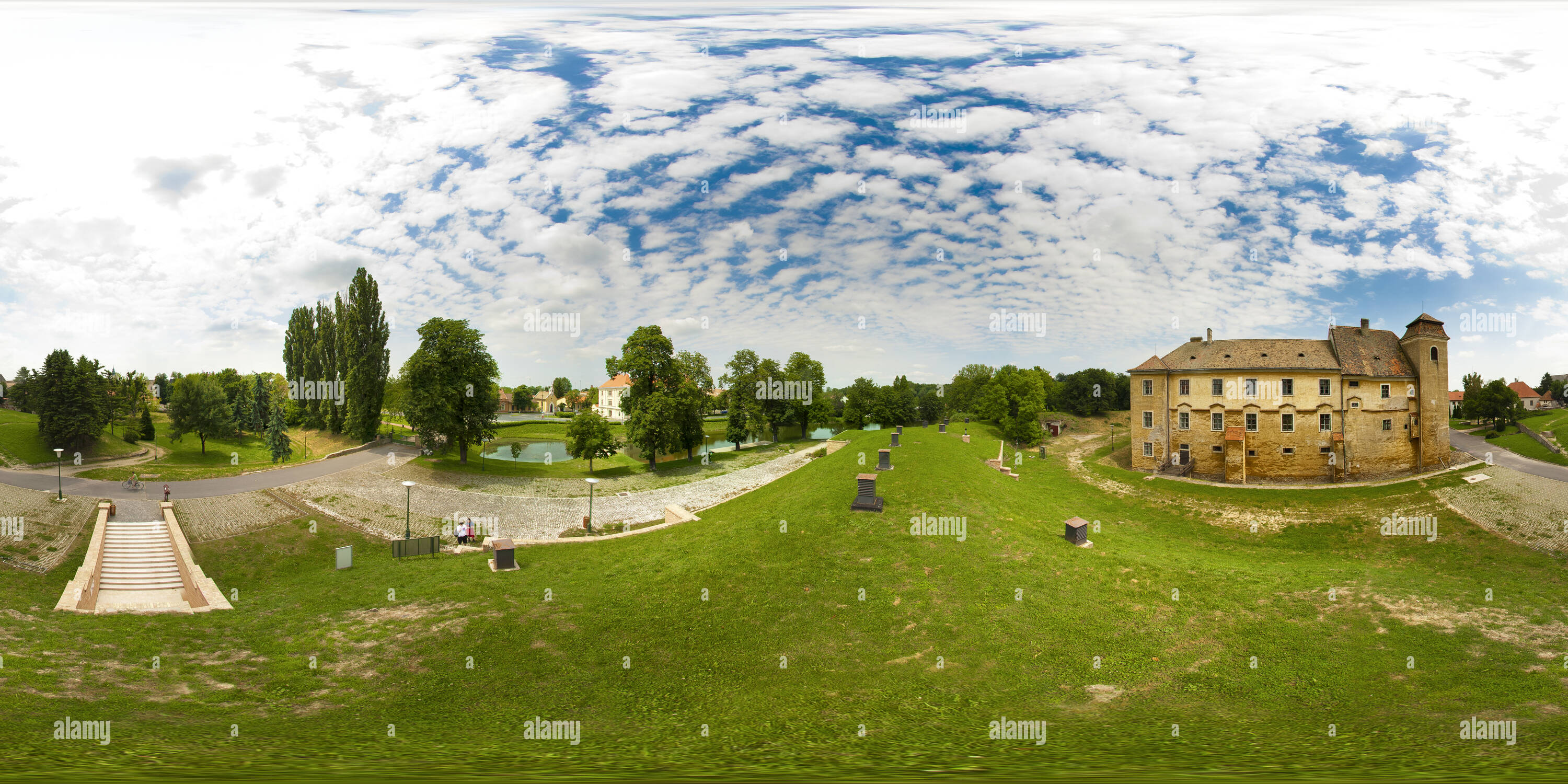 360 degree panoramic view of Mosonmagyaróvár Castle
