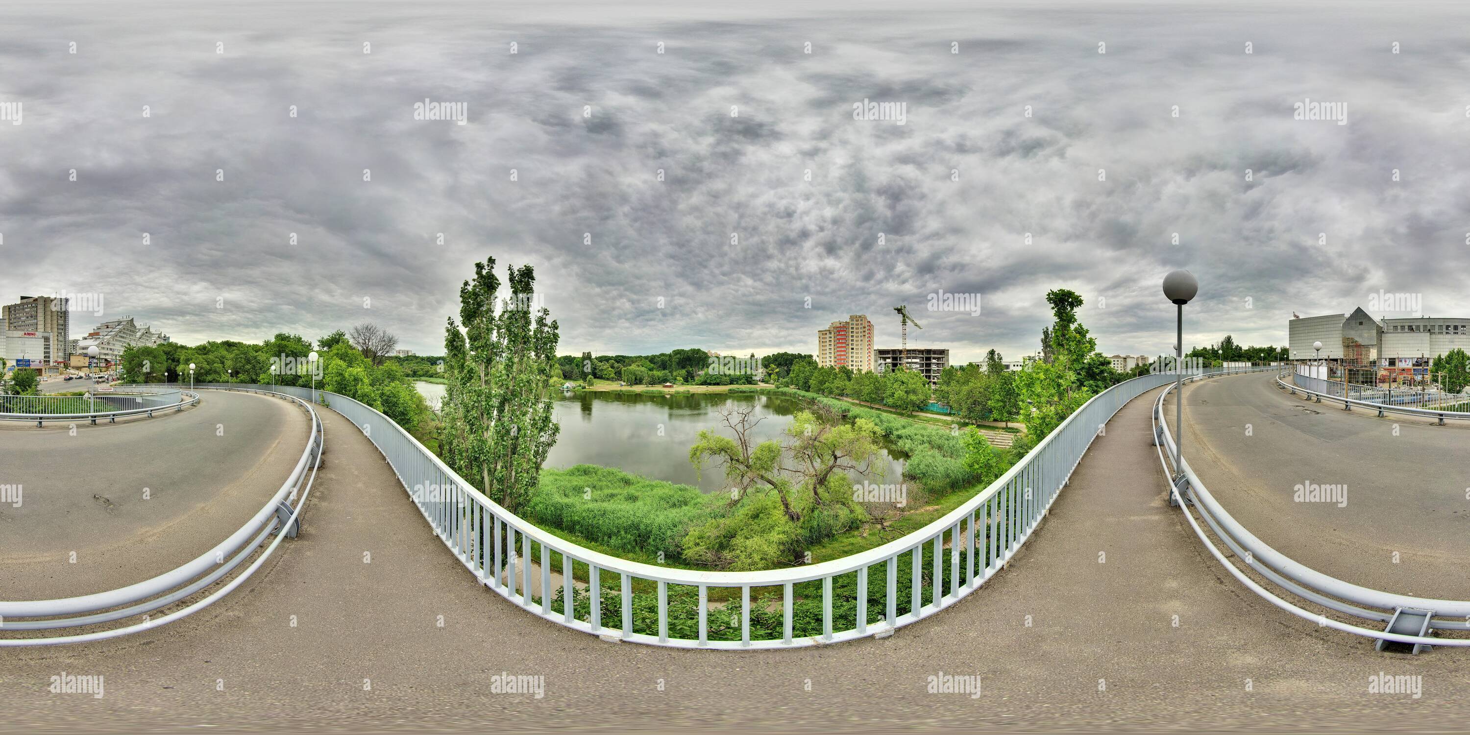 360 degree panoramic view of Jambo bridge 2010 06 17 kishinev moldova