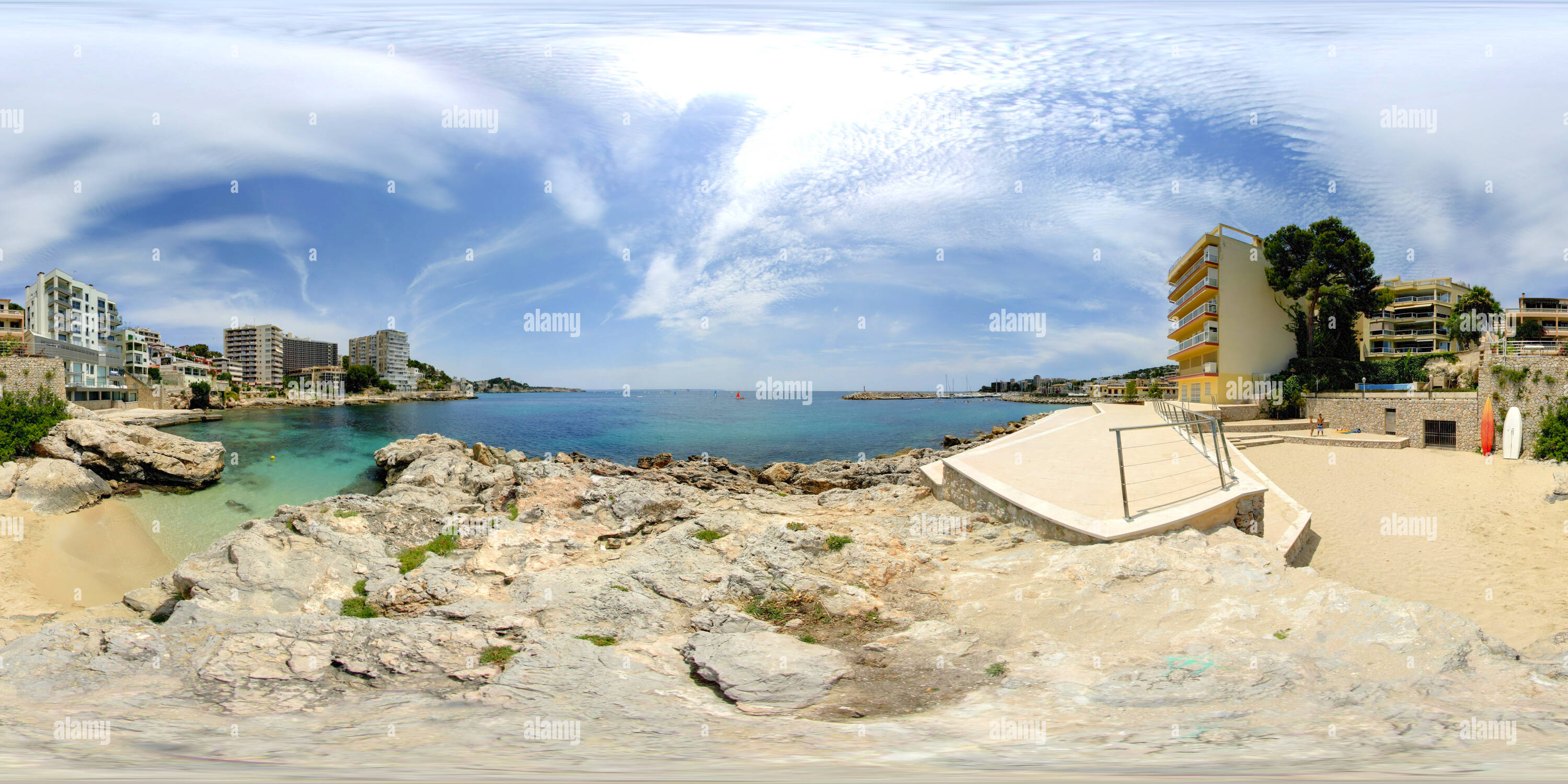 360° view of Juanita beach in san agustin mallorca Alamy