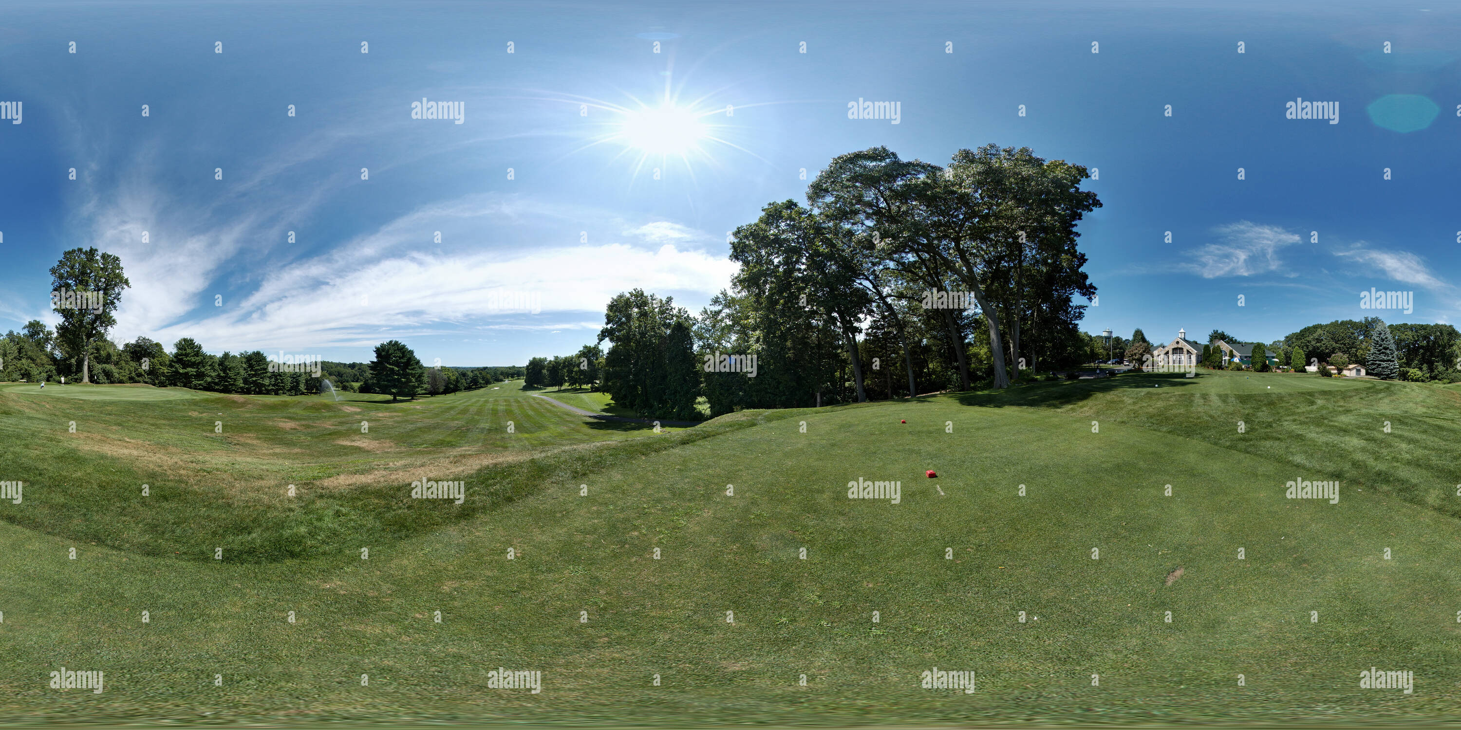 360° view of Fairchild Wheeler GC 10th Tee Black Course Alamy