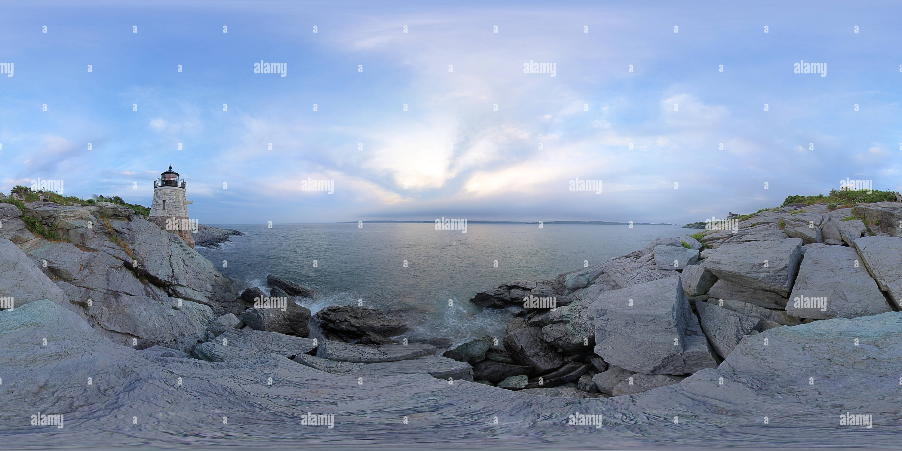 360° view of Castle Hill Lighthouse Alamy