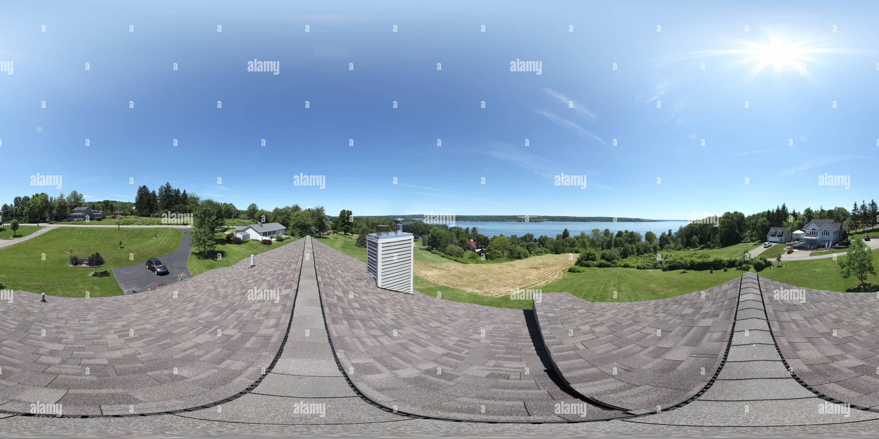 360 degree panoramic view of Rooftop View of Chautauqua Lake