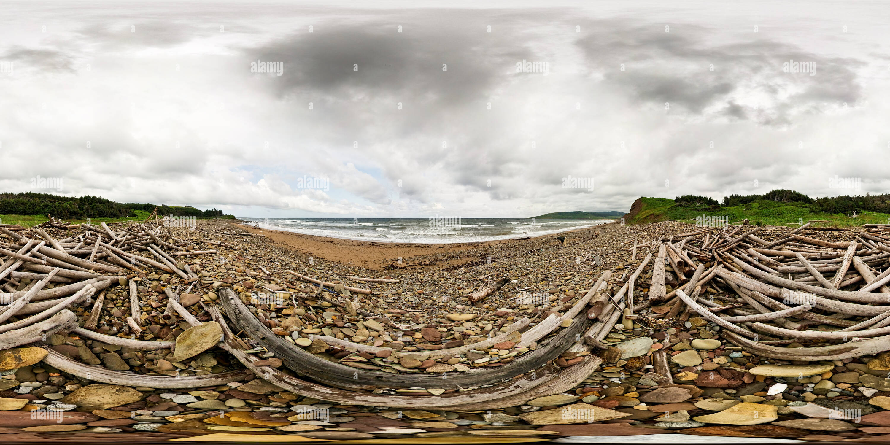 360° view of West Mabou Beach,