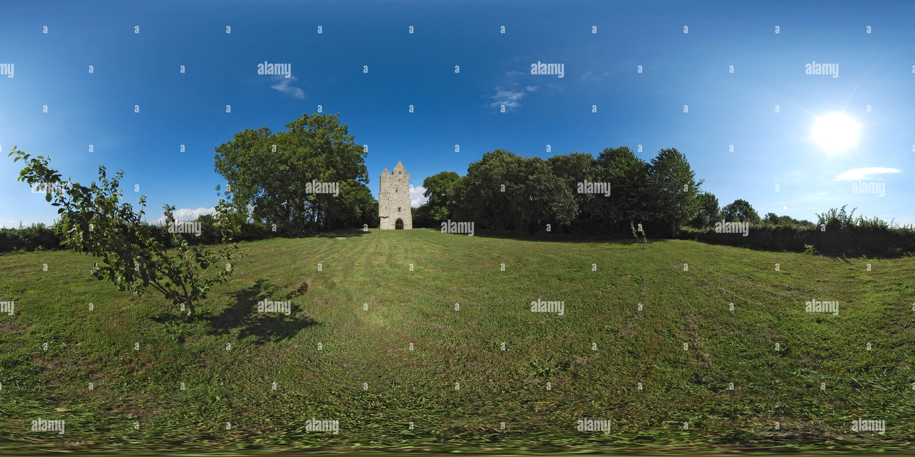 360 View Of L Ermitage Saint Gerbold Isole Dans La Campagne Normande A Gratot France Alamy