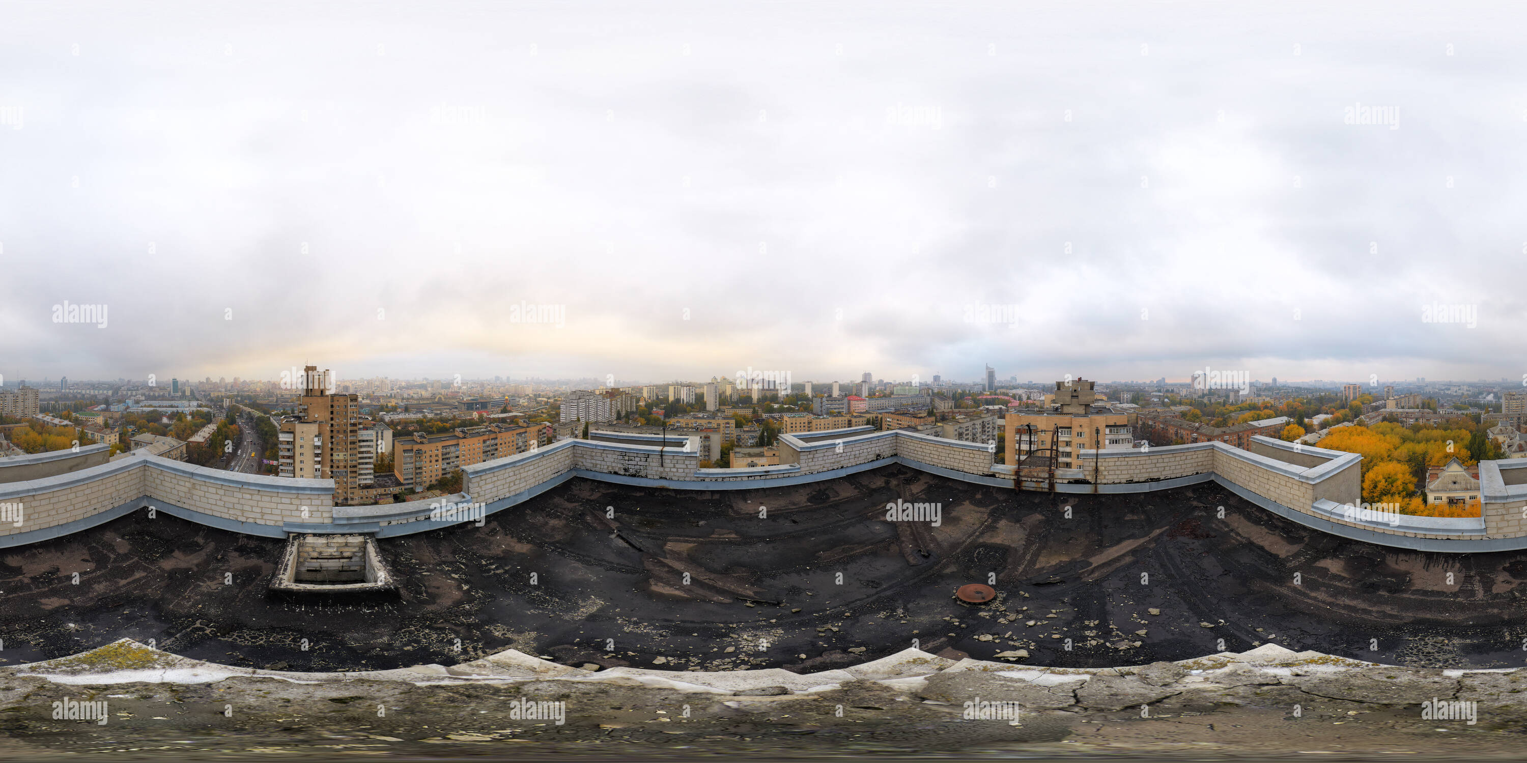 360° view of on the house roof, kiev, ukraine Alamy