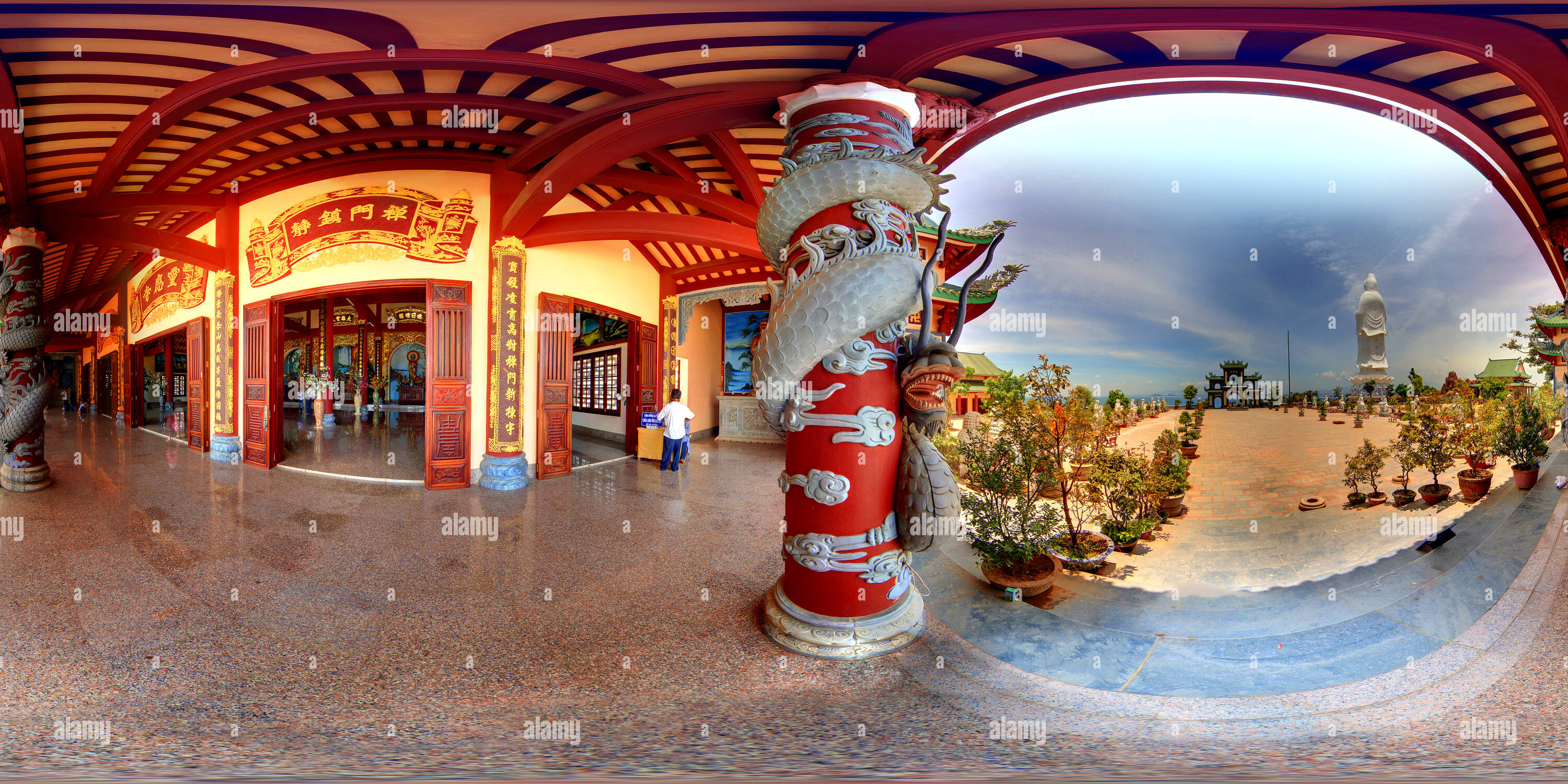 360° view of Linh Ung Pagoda 2 - Alamy
