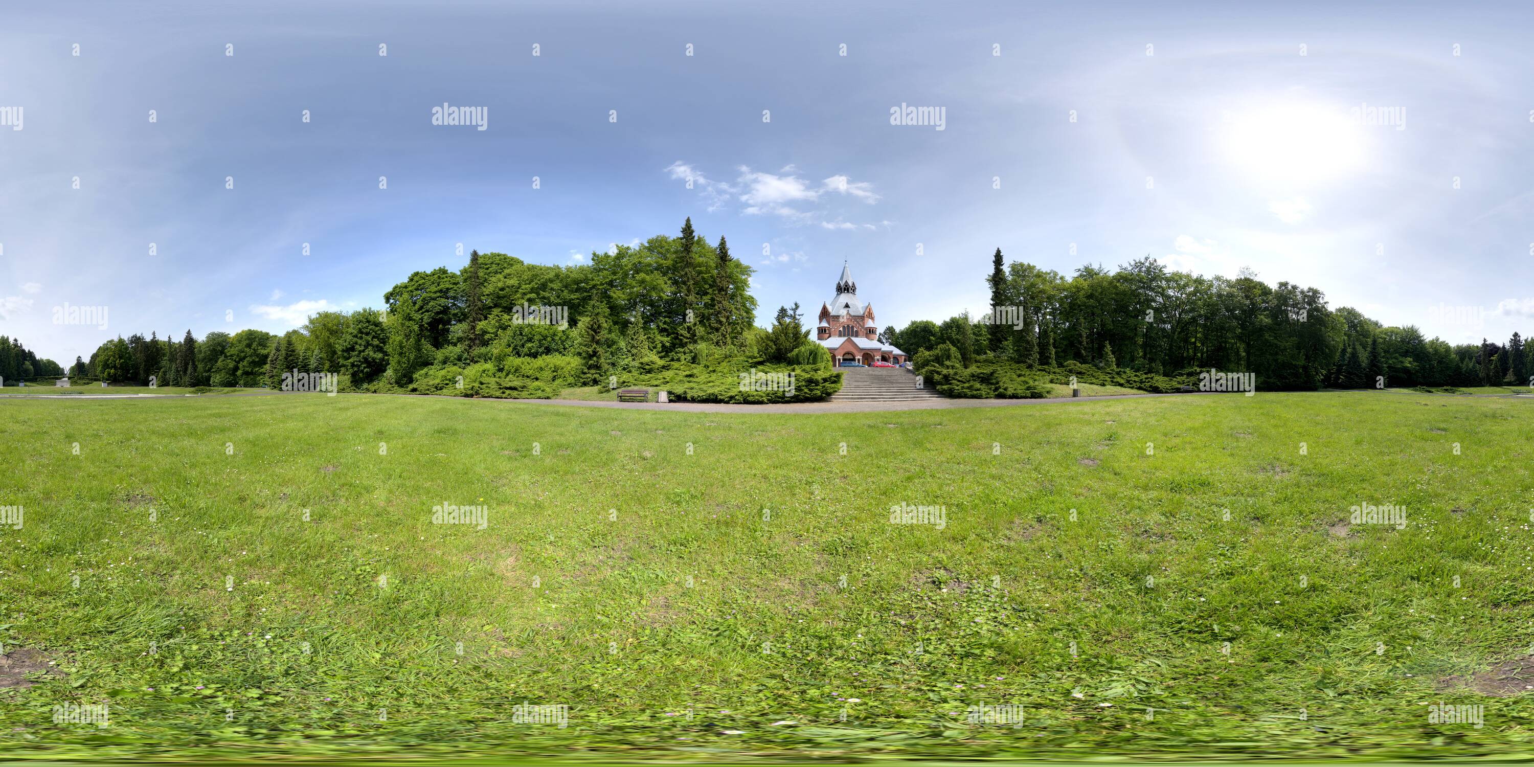 360 degree panoramic view of The Central Cementary -  the largest necropolis in Europe